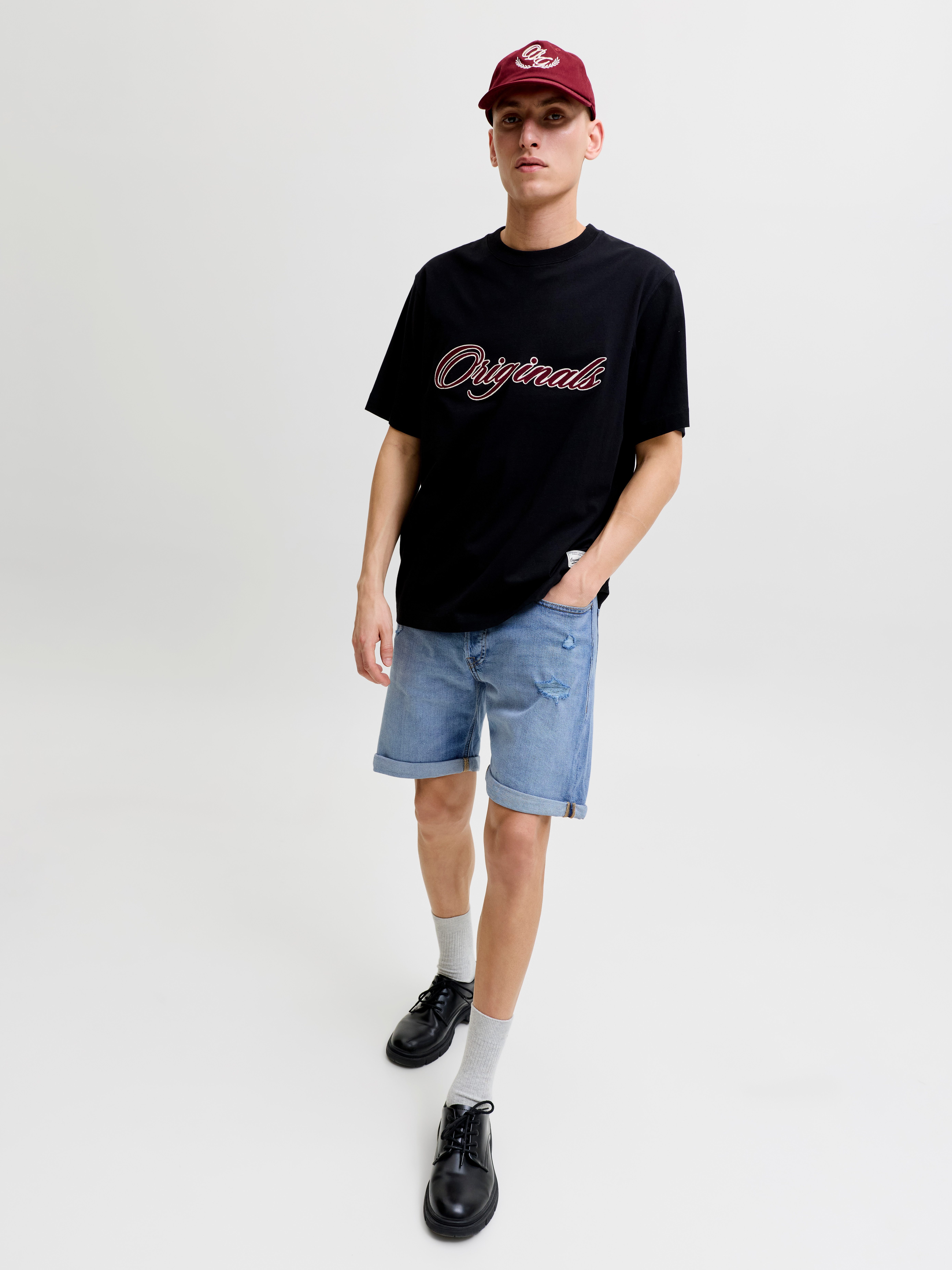 Jack & Jones Shorts JJIORIGINAL mit stylischem Aufschlag und Knopfleiste Baumwollmischung, regular fit