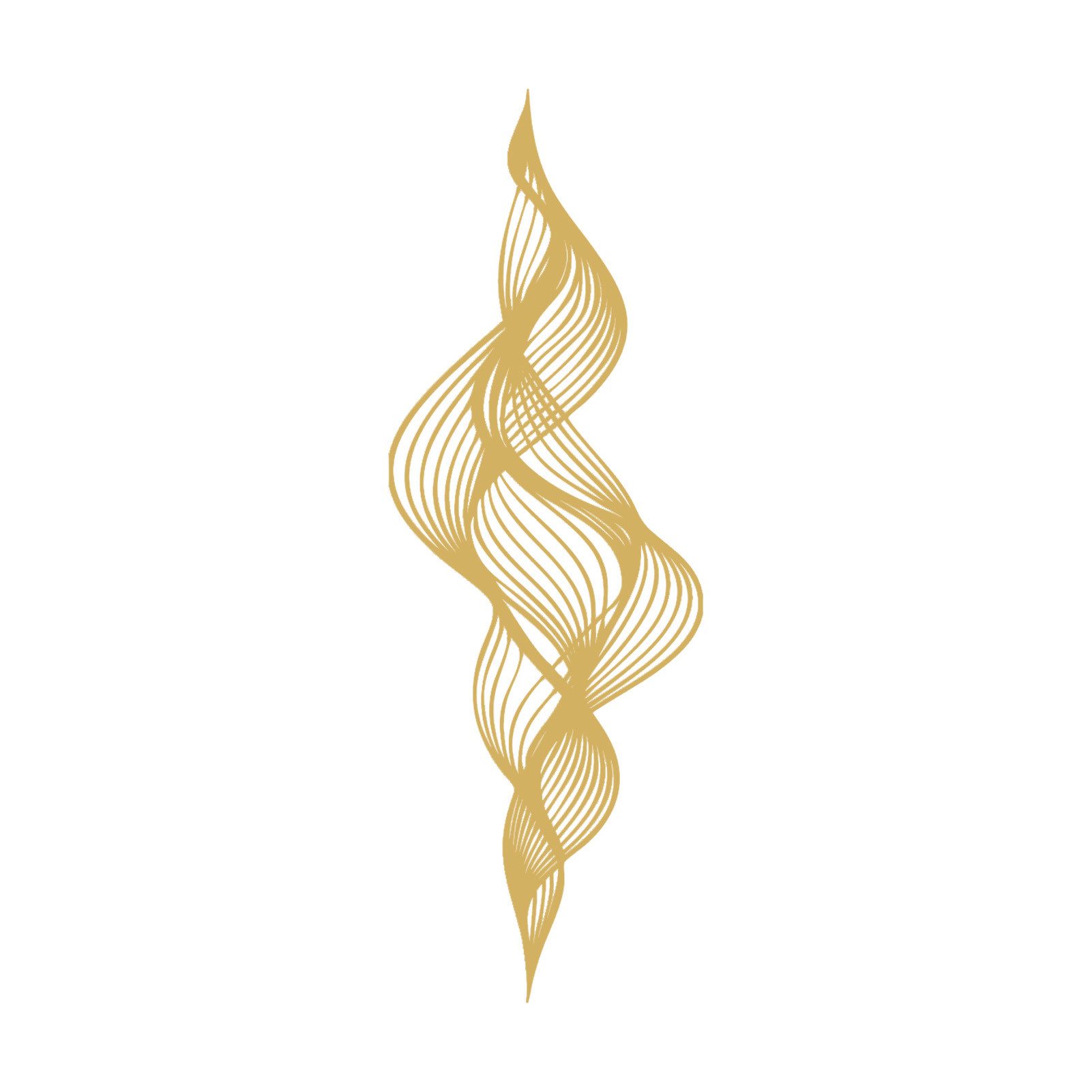Jumpeak Wanddekoobjekt Wanddeko mit Wellenmotiven,Spiralmuster,Abstrakte Motive,Linienkunst, Metall,4 Farben,5 Maße,Dekorative Muster,Flurdekoration,Geschenkideen