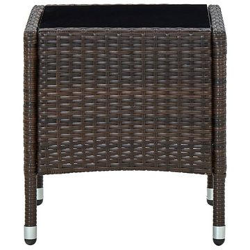 furnicato Gartentisch Braun 40x40x45 cm Poly Rattan