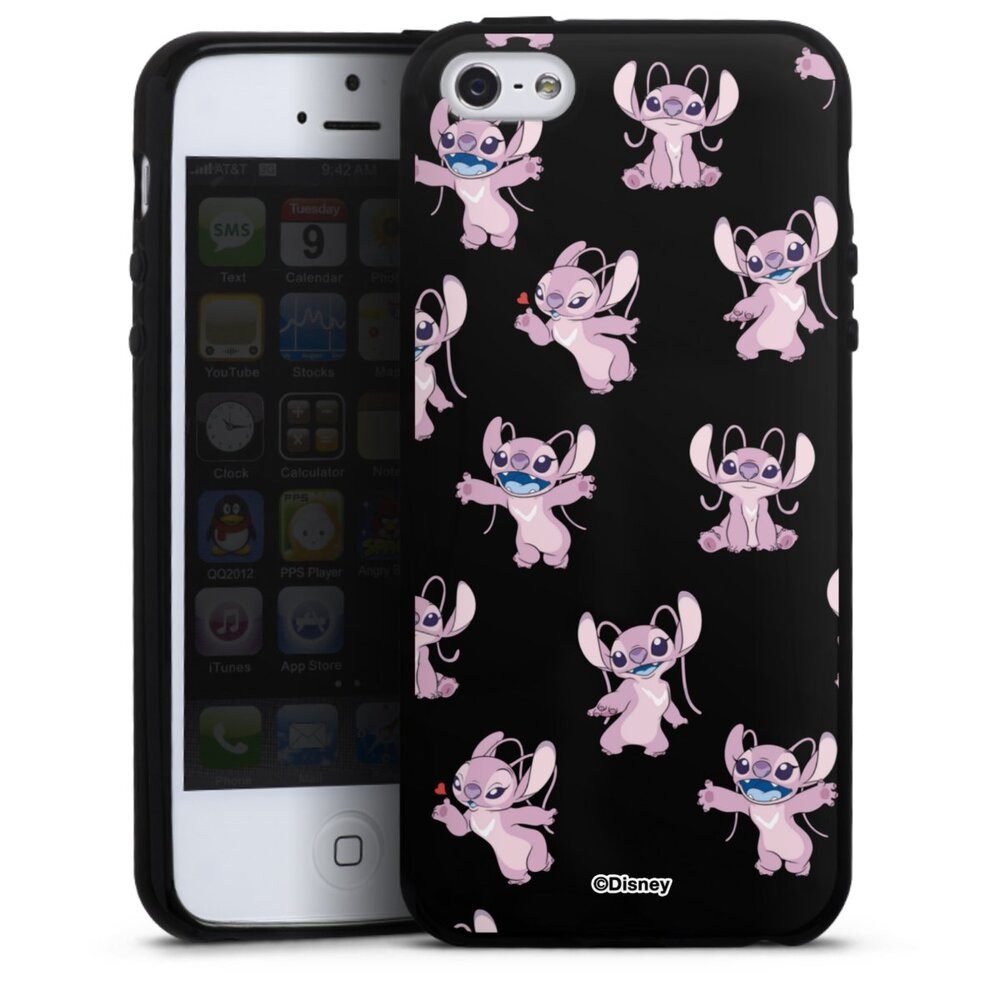 DeinDesign Handyhülle Lilo & Stitch Engel Disney Angel Faces Pattern Transparent, Apple iPhone 5 Silikon Hülle Bumper Case Handy Schutzhülle