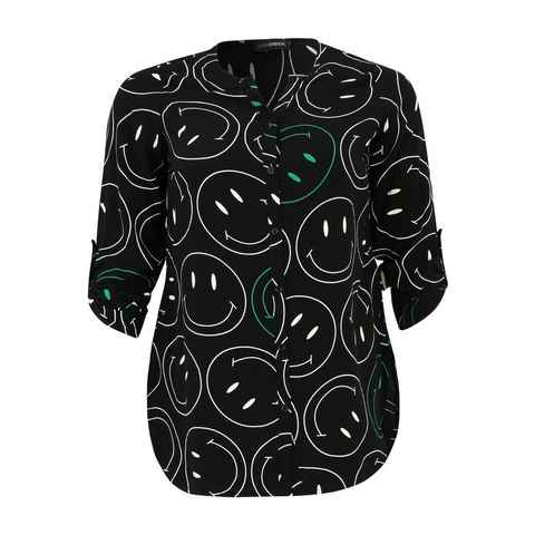 Doris Streich Druckbluse Long-Bluse mit Smiley-Print mit modernem Design
