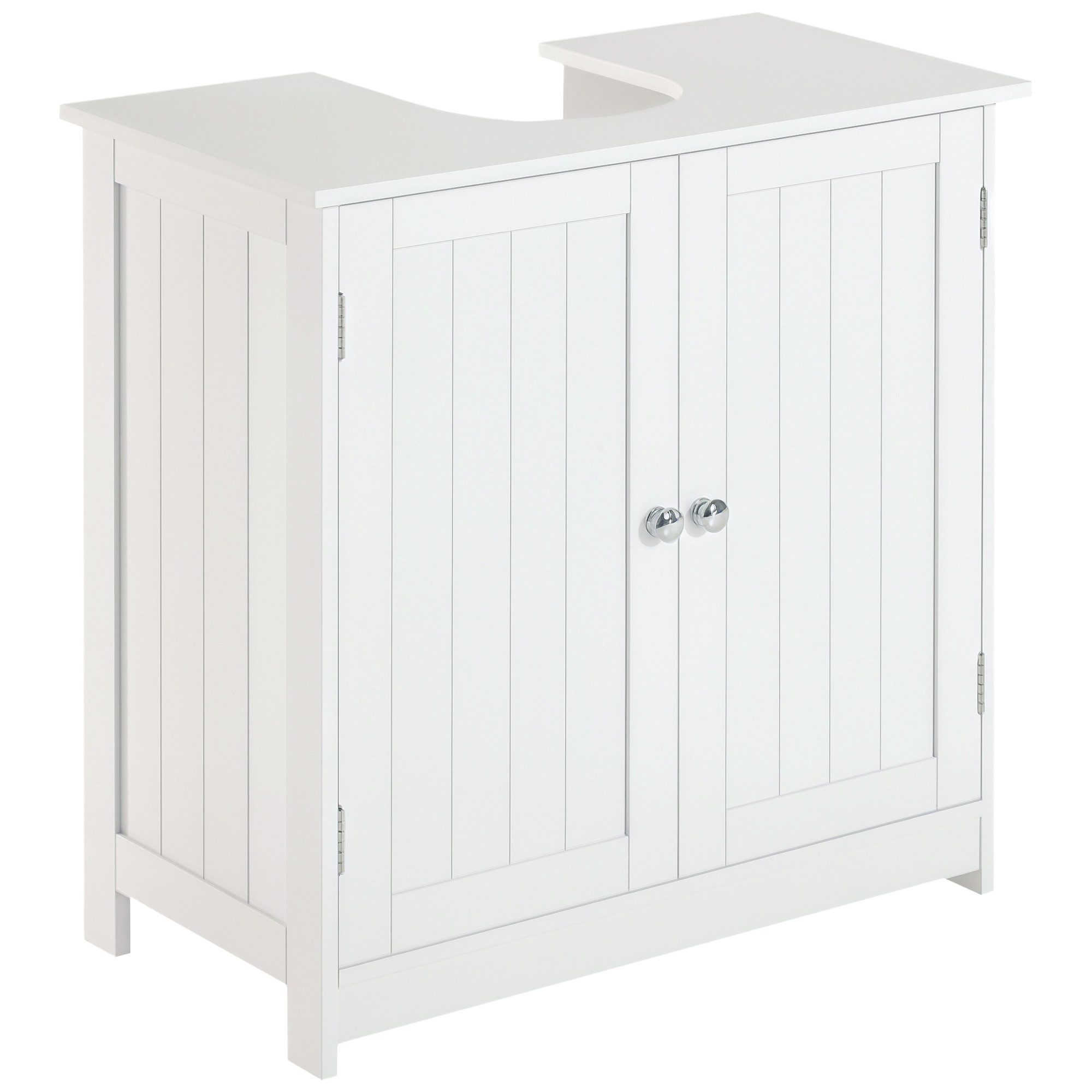 MC Star Waschbeckenunterschrank Waschbeckenunterschrank 2 Türen Verstellbar Modern Weiß 60x30x60cm