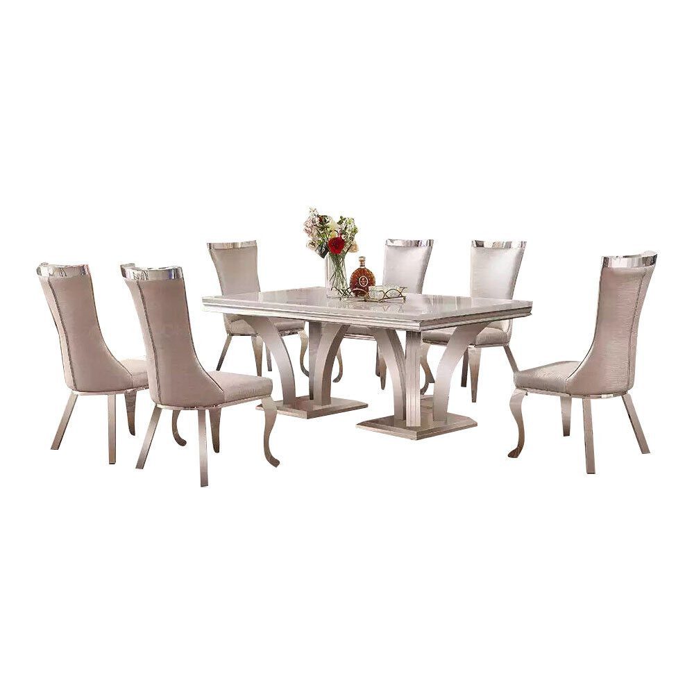 Xlmoebel Esstisch Eleganter Tisch aus Metall mit modernem Design für stilvolle Räume (1-St., 1x Esstisch), Hergestellt in Europa