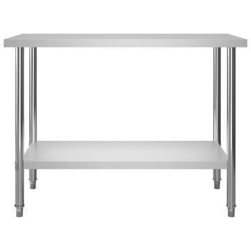 vidaXL Spülenschrank Küchen-Arbeitstisch mit Aufsatzboard 120×60×120 cm Edelstahl (1-St)