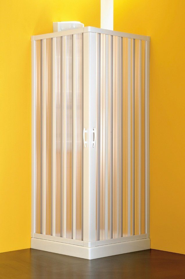 Forte Eckdusche, Kunststoff, extra großer Einstieg, BxT: 60 x 80 cm günstig online kaufen