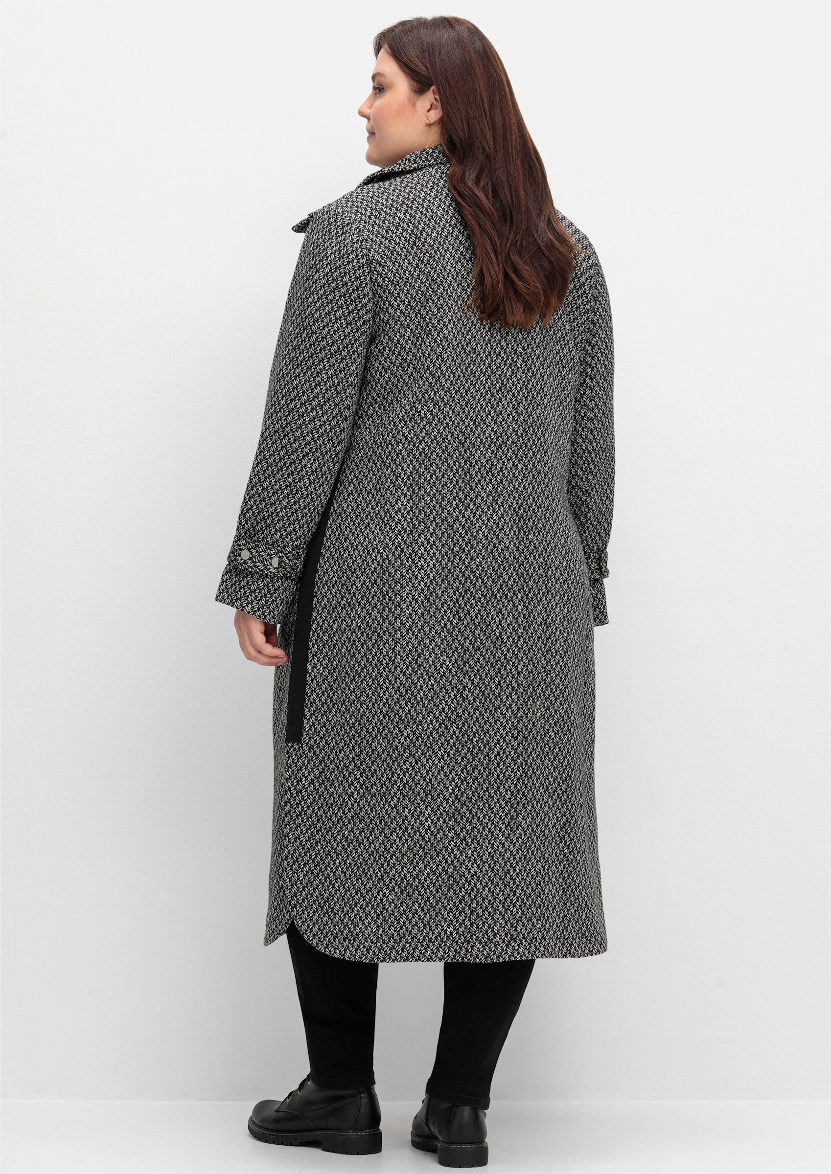 Sheego Langmantel Trenchcoat im Cargo-Stil, mit Stehkragen