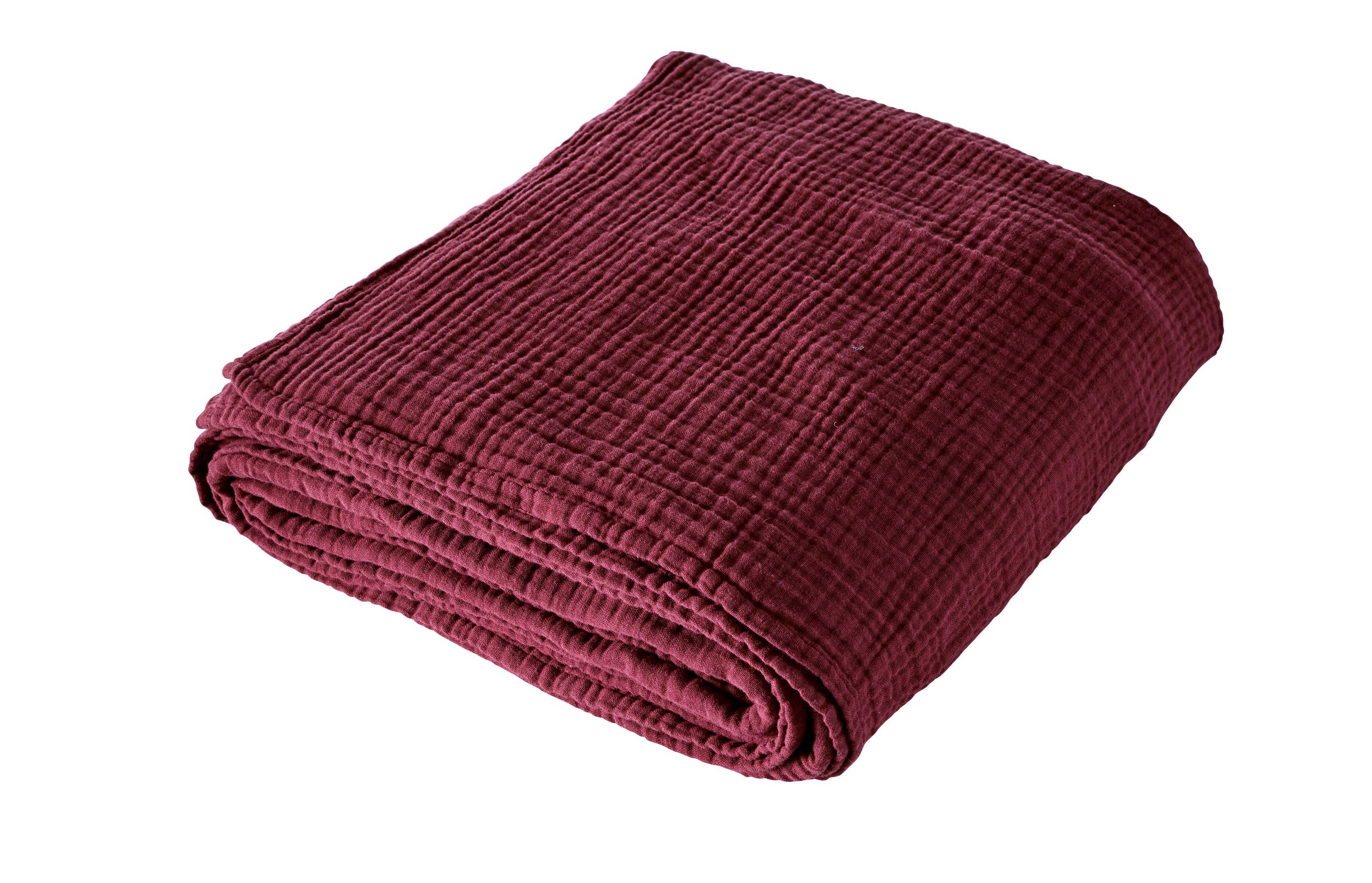 Wohndecke HEVIN, Musselin, 100% Baumwolle, Topseller!, LeGer Home by Lena Gercke, Tagesdecke im Baumwoll-Crinkle-Effekt, Musselin, Kuscheldecke