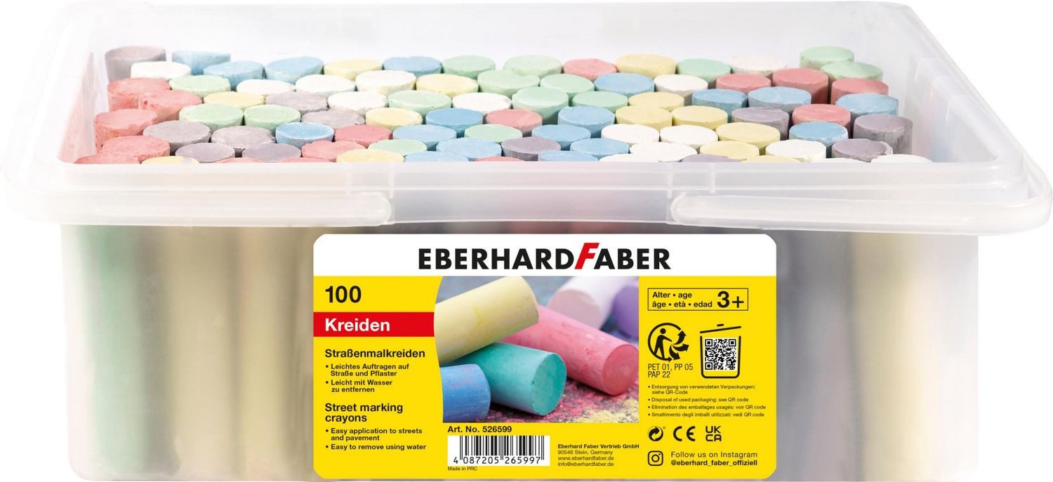 Eberhard Faber Schulheft Eberhard Faber 526599 - Straßenmalkreide, 100er Eimer