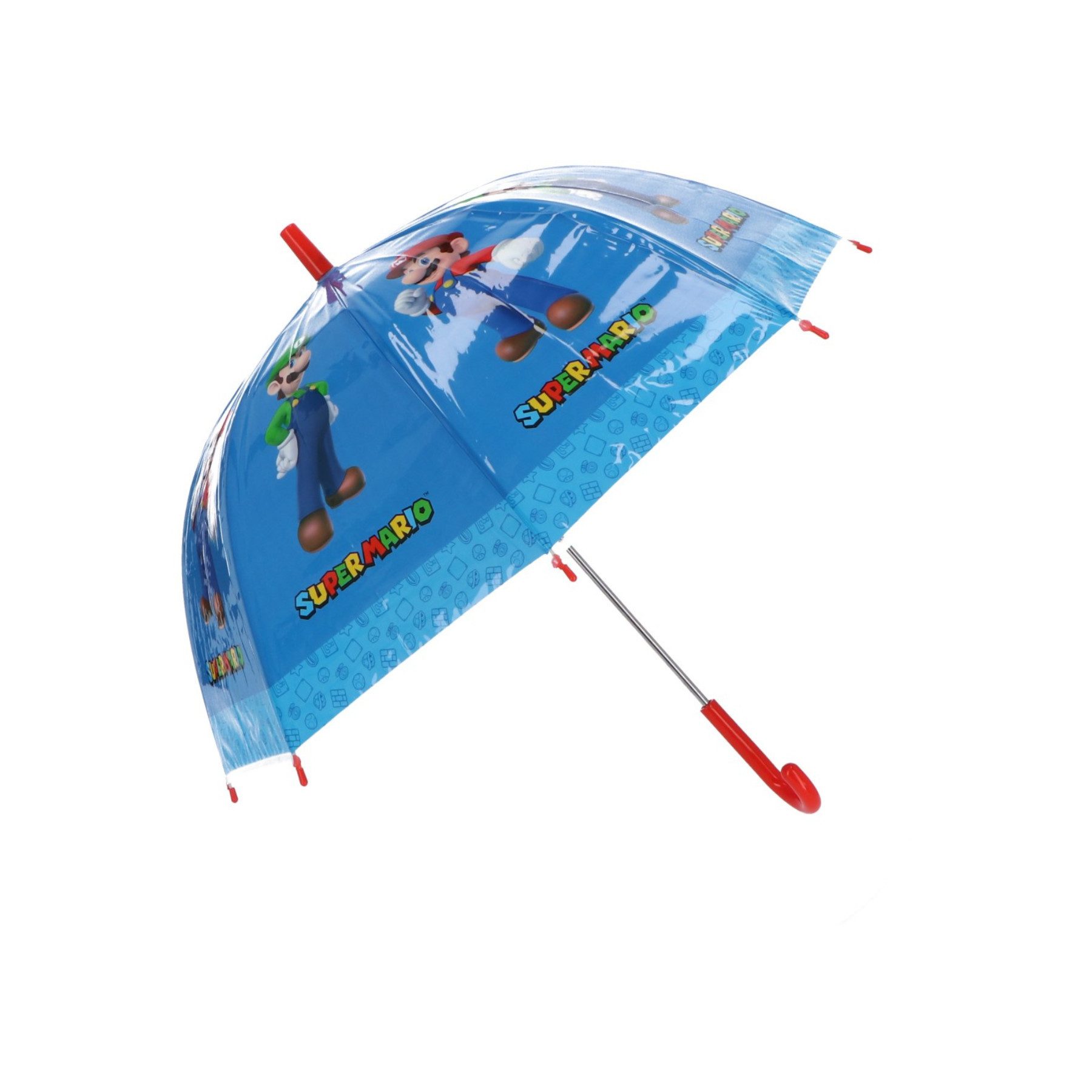 Super Mario Regenschirm-Wanderstock Super Mario Regenschirm für Kinder –Ø69 cm Super Schutz