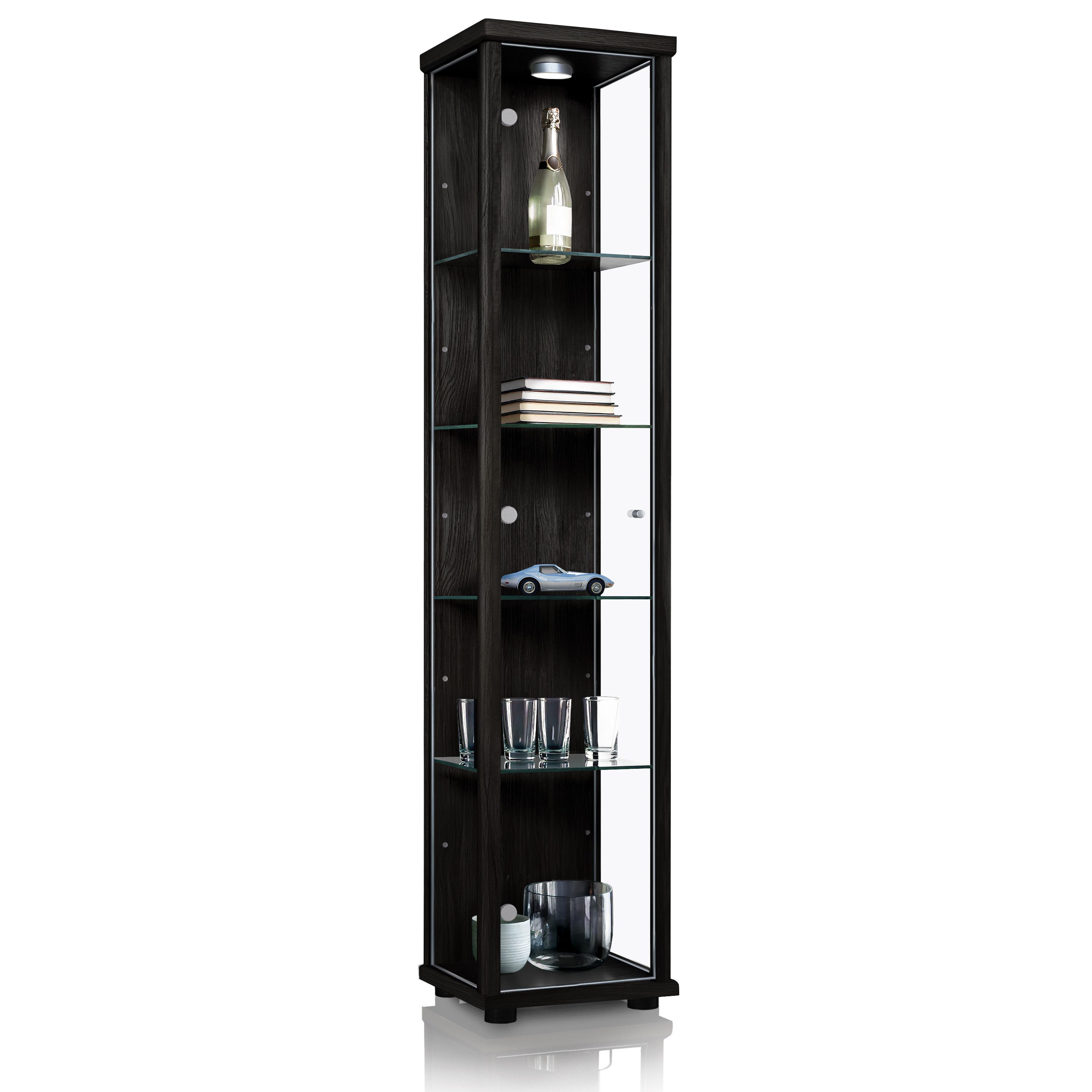 K-Möbel Glasvitrine C1014 (Glasvitrine (176x37x33 cm) günstig online kaufen