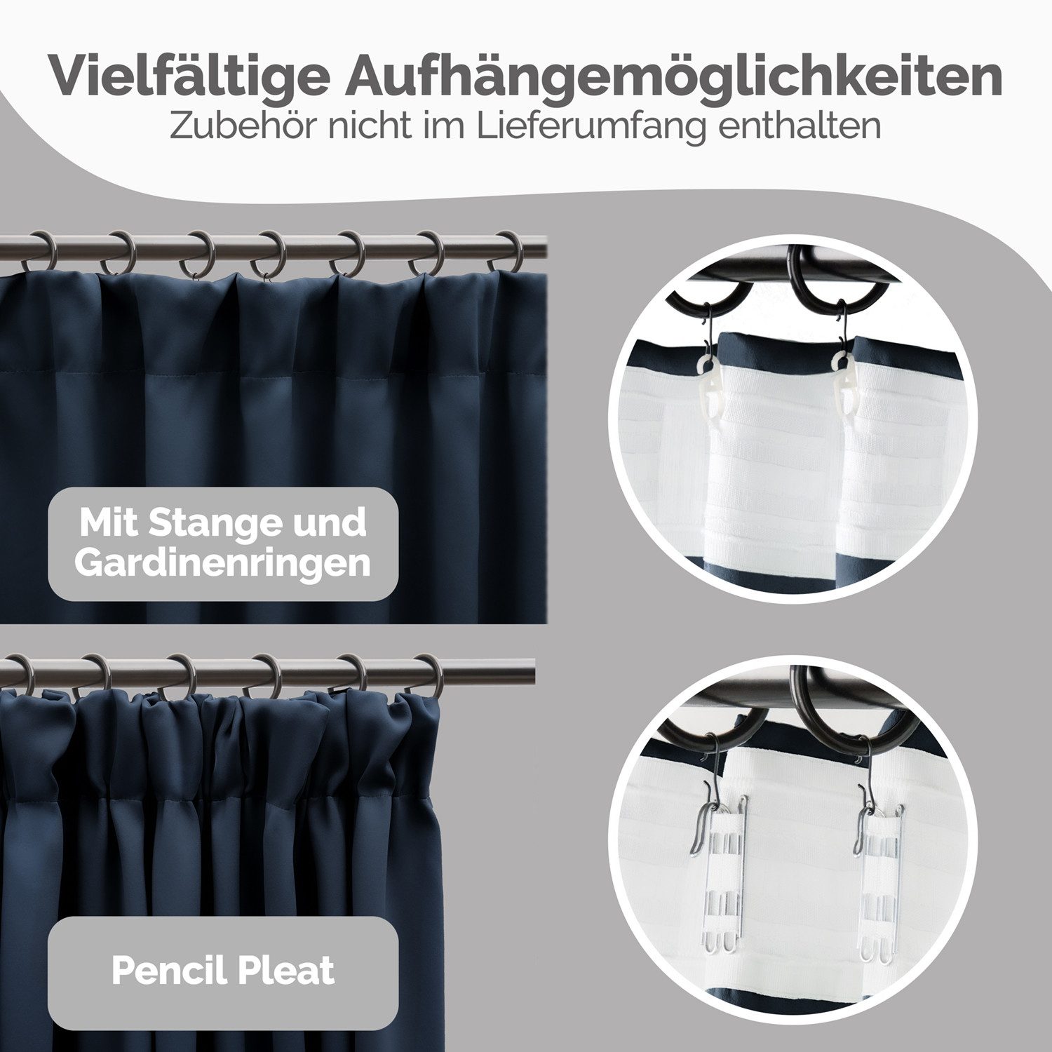 Blumtal Verdunkelungsvorhang Verdunkelungsvorhang 2er-Set Thermovorhang Wär günstig online kaufen