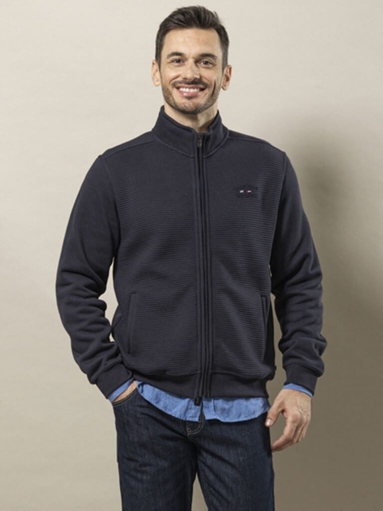 Sea Ranch Sweatjacke Garcia Herren Cardigan-Jacke Garcia mit Stehkragen und Reißverschluss