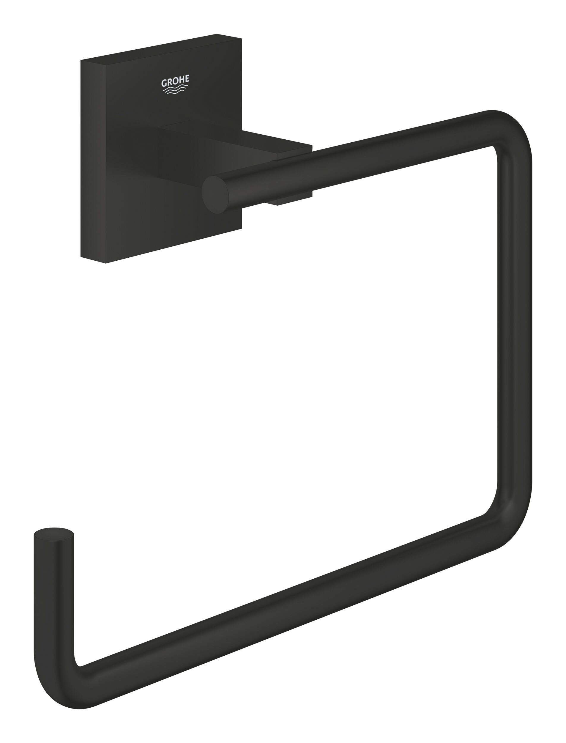 Grohe Handtuchhalter Start Cube, Handtuchring - Mattschwarz
