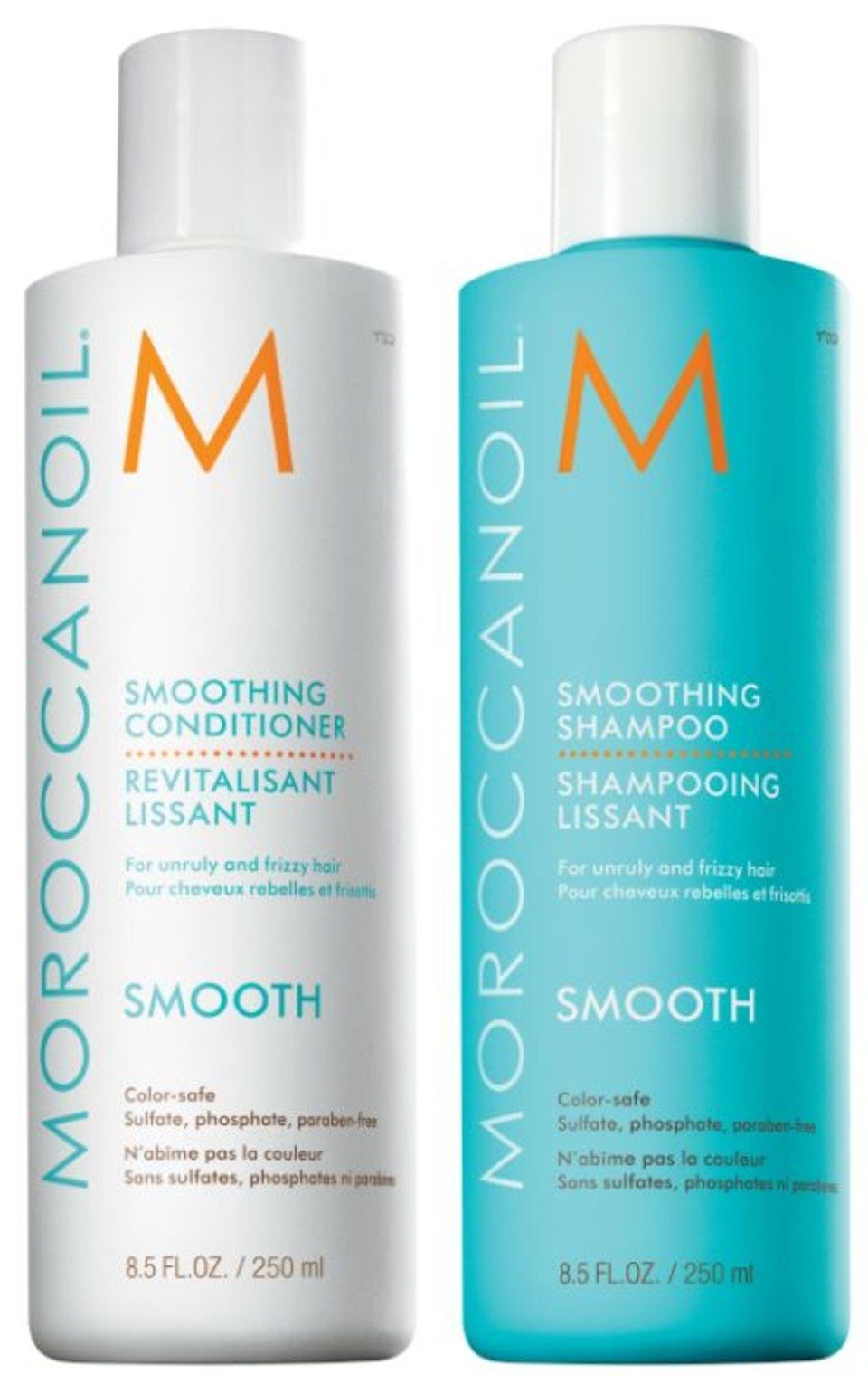 moroccanoil 2-tlg., Haarpflege-Set Glättend + Duo, Smooth Conditioner, Shampoo Set,