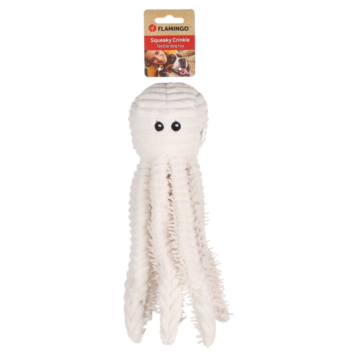 Flamingo Tierkuscheltier Hundespielzeug Flufa Oktopus weiß günstig online kaufen