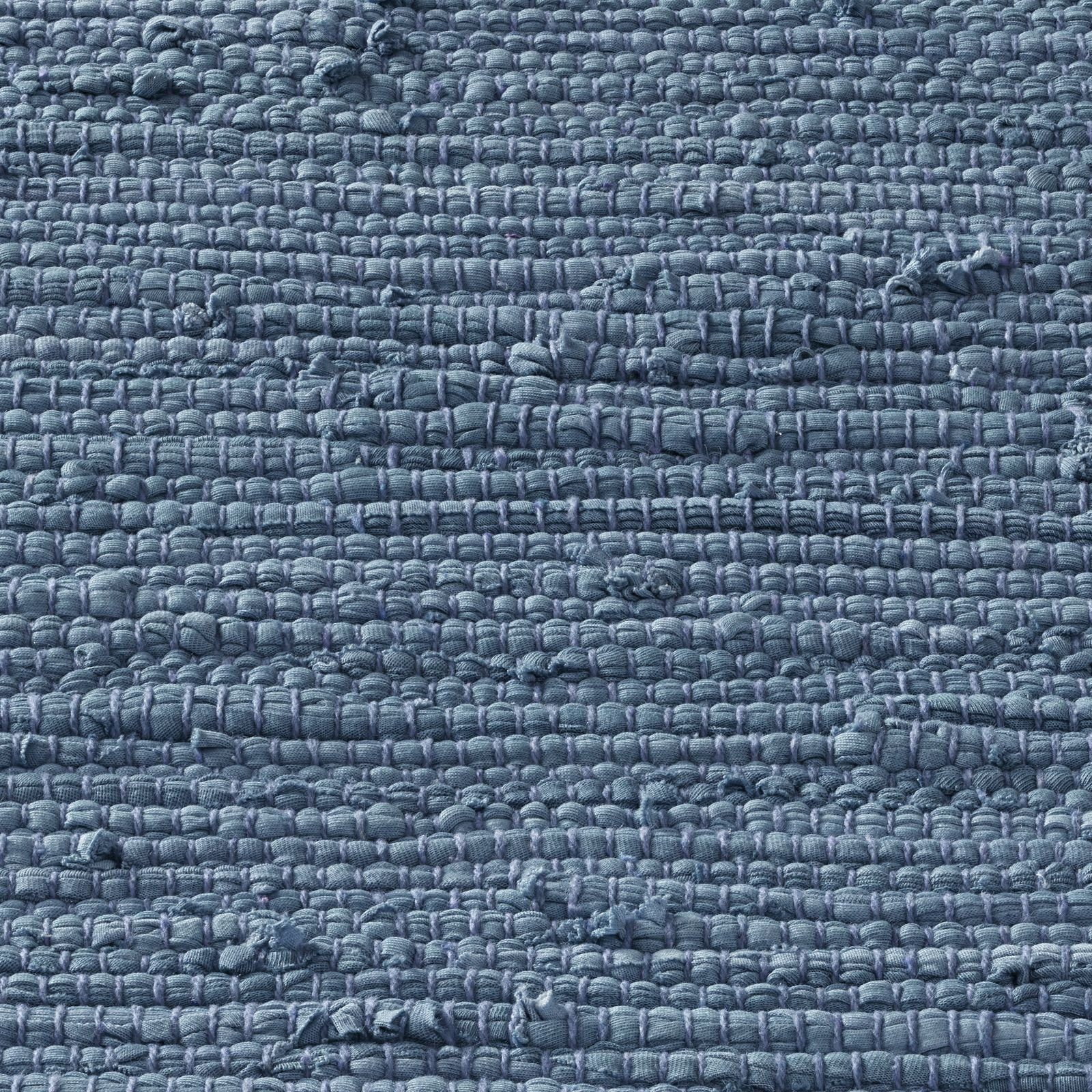 TaCa Home Teppich Handweb Flicken-Teppich Fleckerl, rechteckig, Höhe: 5 mm, Blau - 90 x 160 cm