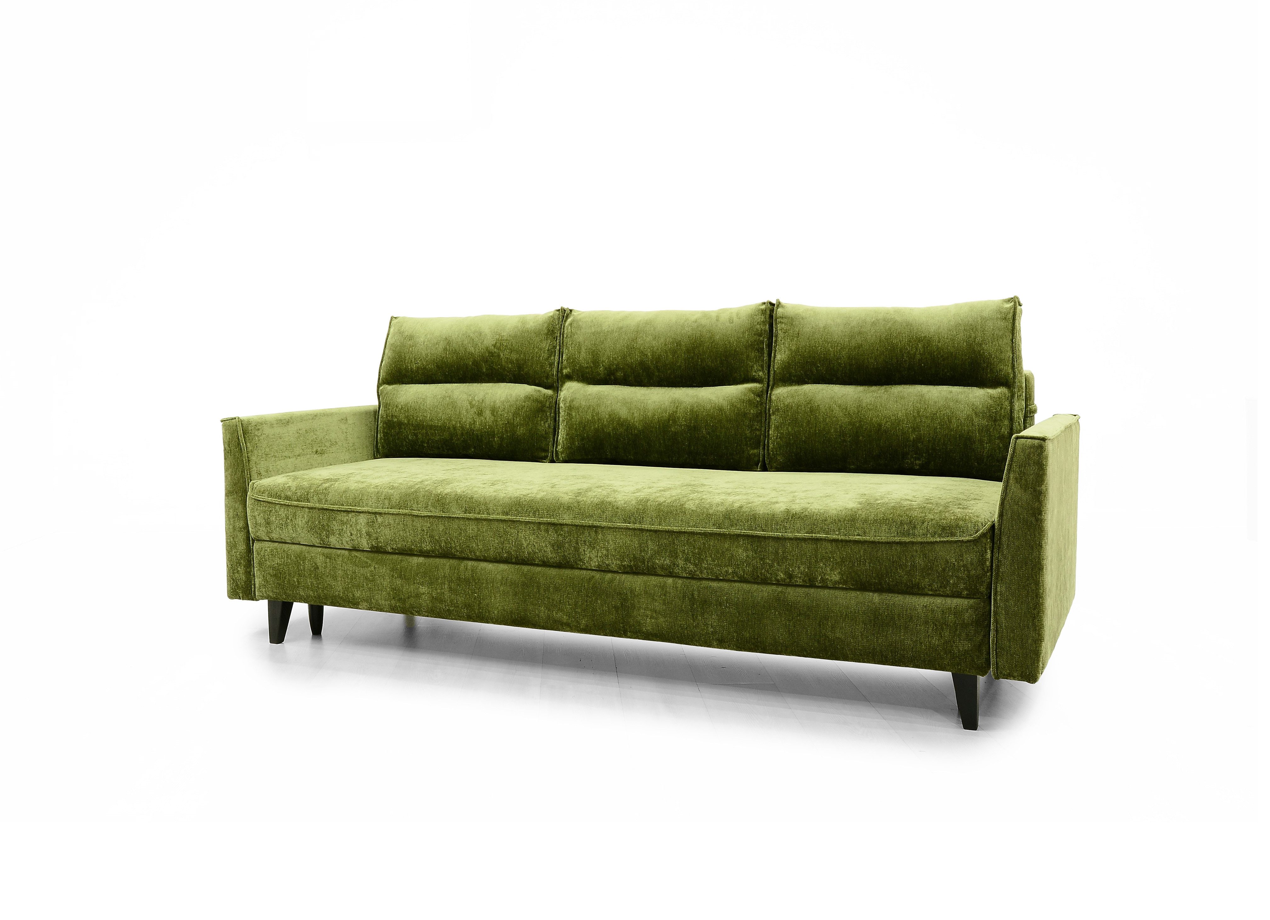 Hygger Möbelhaus Schlafsofa Loki mit Bettkasten im exklusiven Möbelstoff Priority, Liegefläche 145 × 202 cm, Taschenfederkern, Füße aus massivem Eschenholz, versandkostenfrei innerhalb Deutschlands, hergestellt in Europa