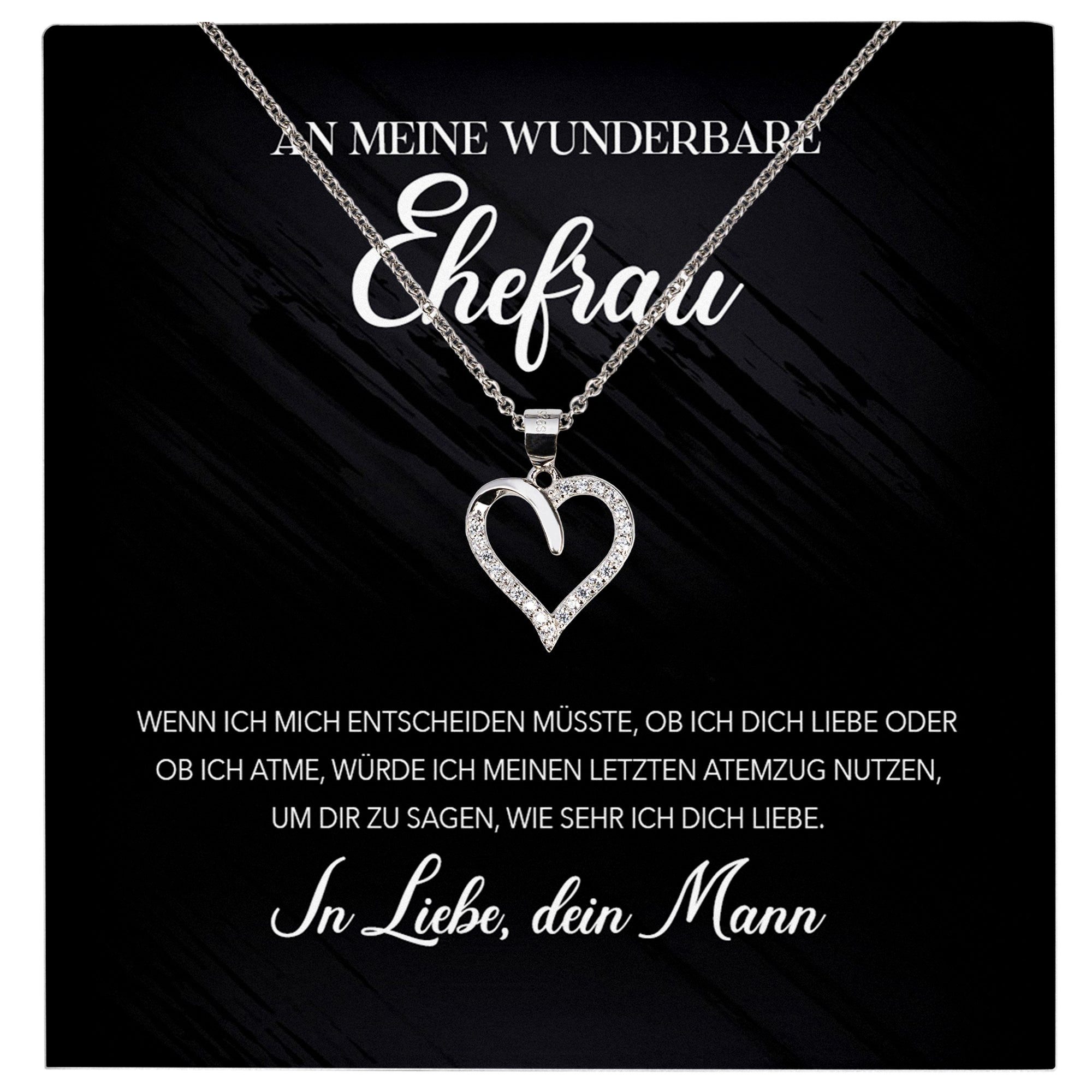 Schmuckset Wunderbare Ehefrau Hochzeitstag Geschenk Ich Liebe Dich Halskette
