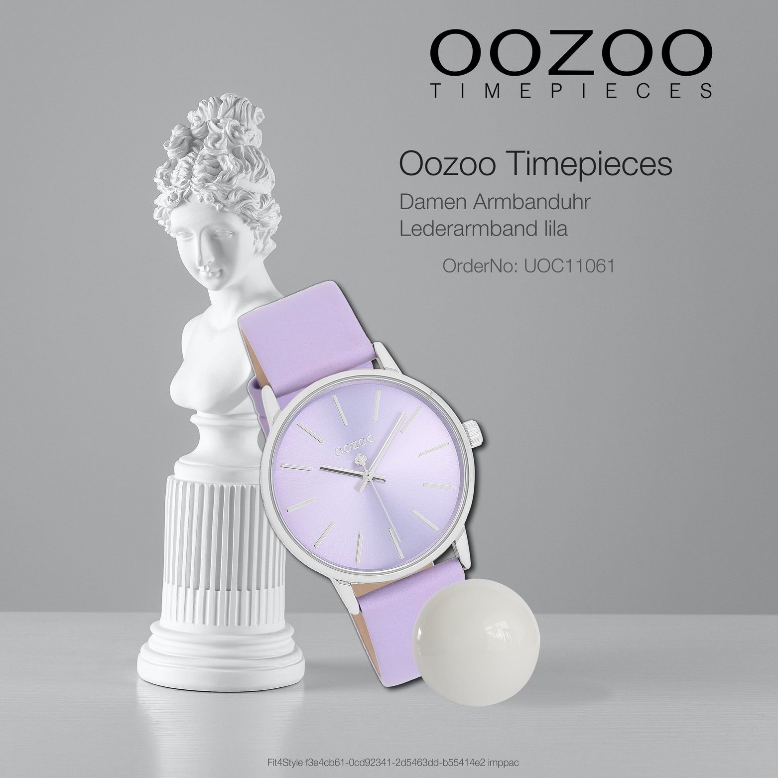 OOZOO Quarzuhr Oozoo Damen Armbanduhr Timepieces Analog, (Analoguhr), Damenuhr rund, mittel (ca. 36mm) Lederarmband, Fashion-Style