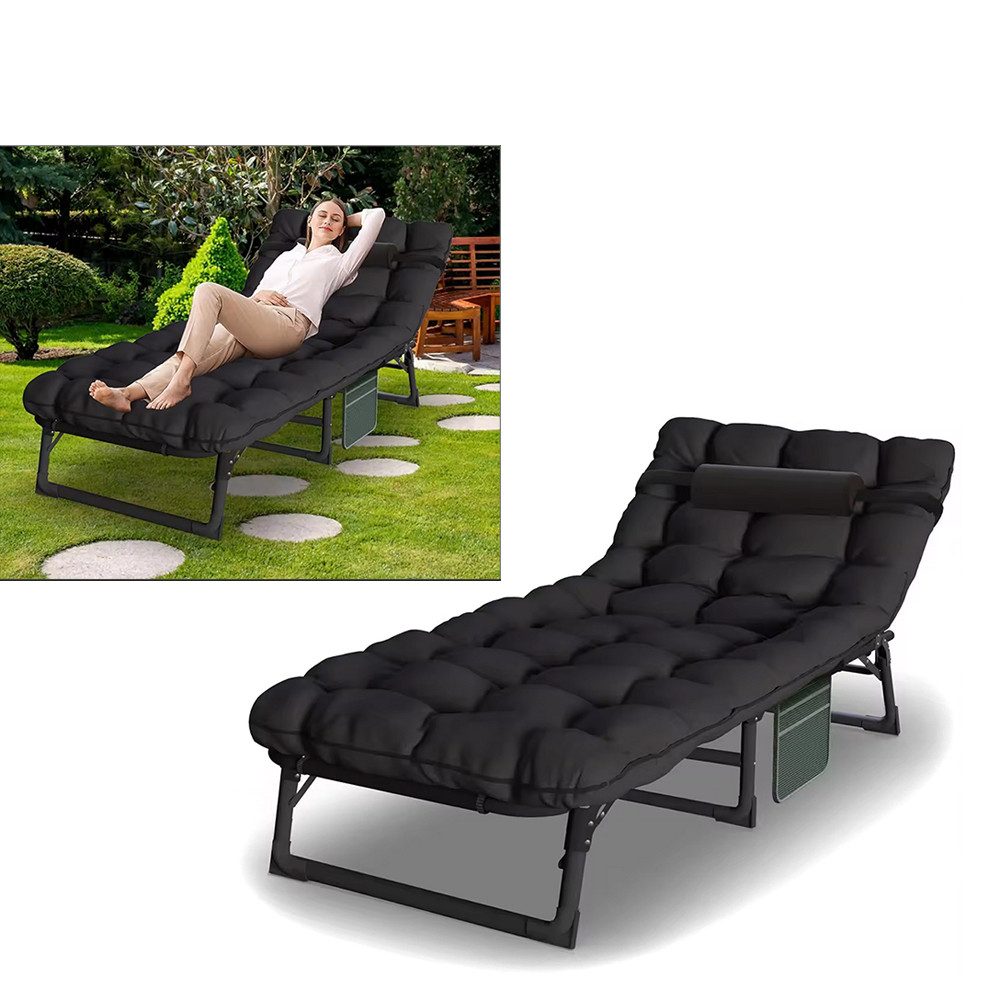 Divit Gartenliege Sonnenliege mit Auflage KL3 Gartenliege klappbar Liegestuhl