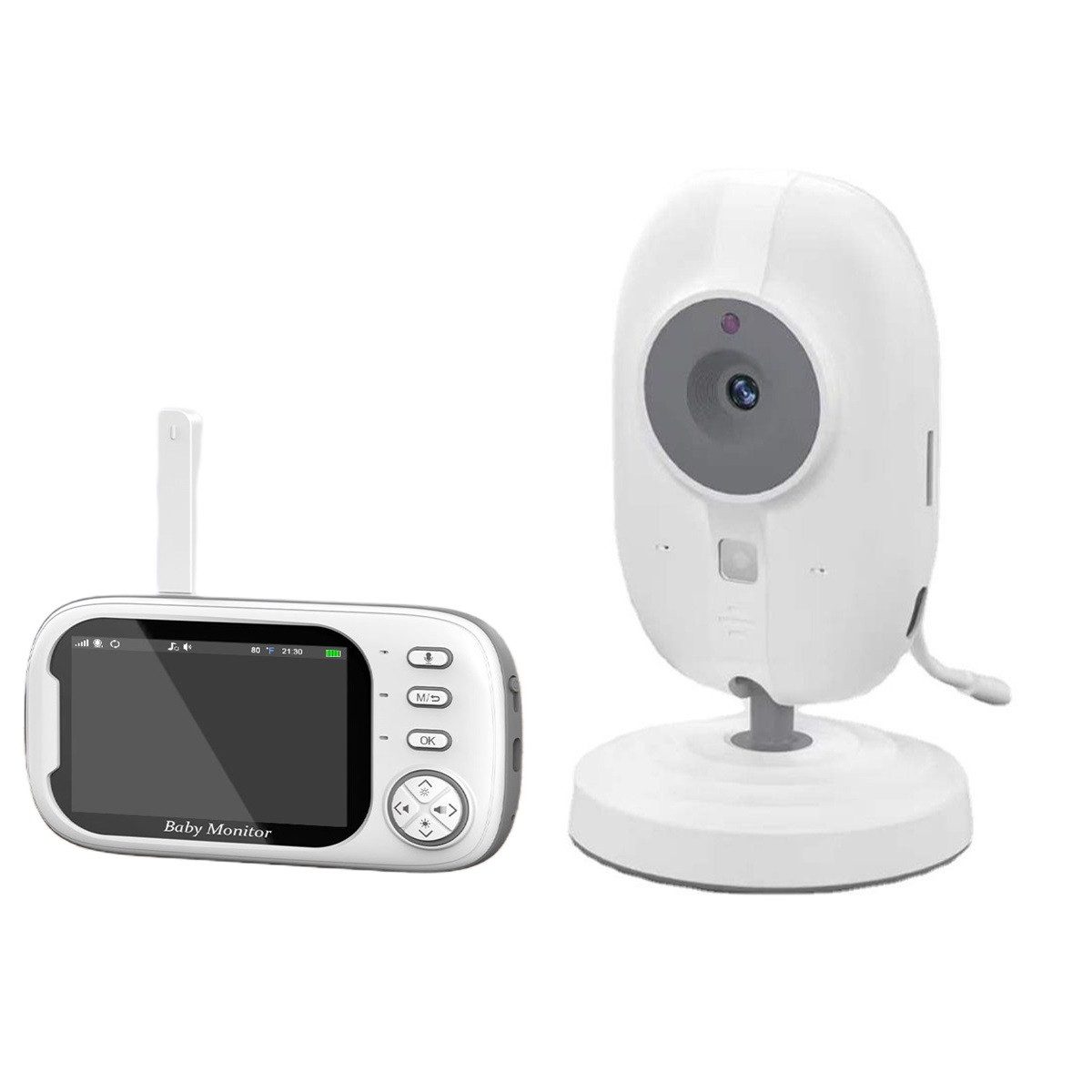 Babyphone Babyphone mit Kamera 3,5" Sprachsteuerung, Nachtsicht