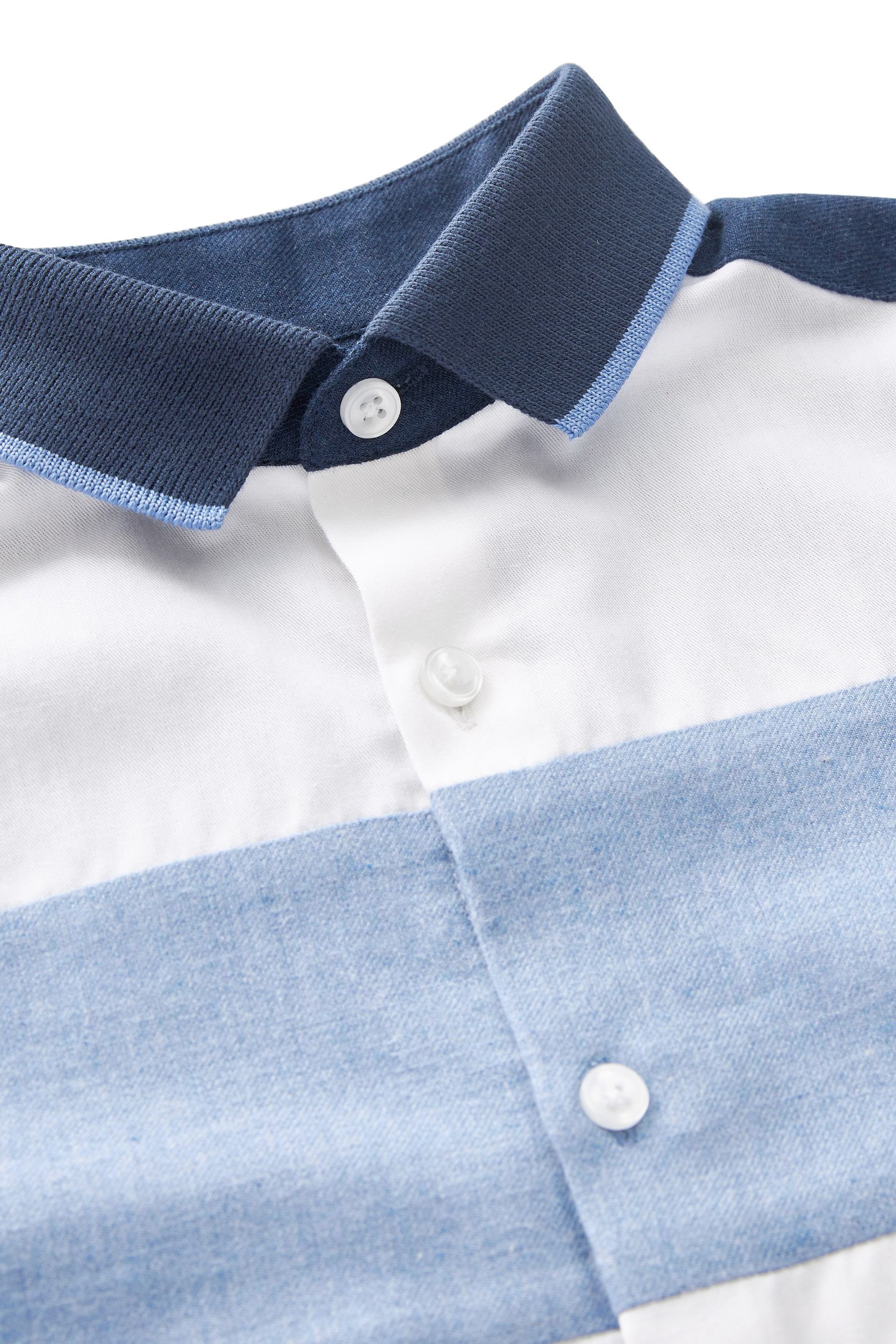 Kurzarmhemd Hemd (1-tlg) Kurzärmeliges Next mit Blockfarben