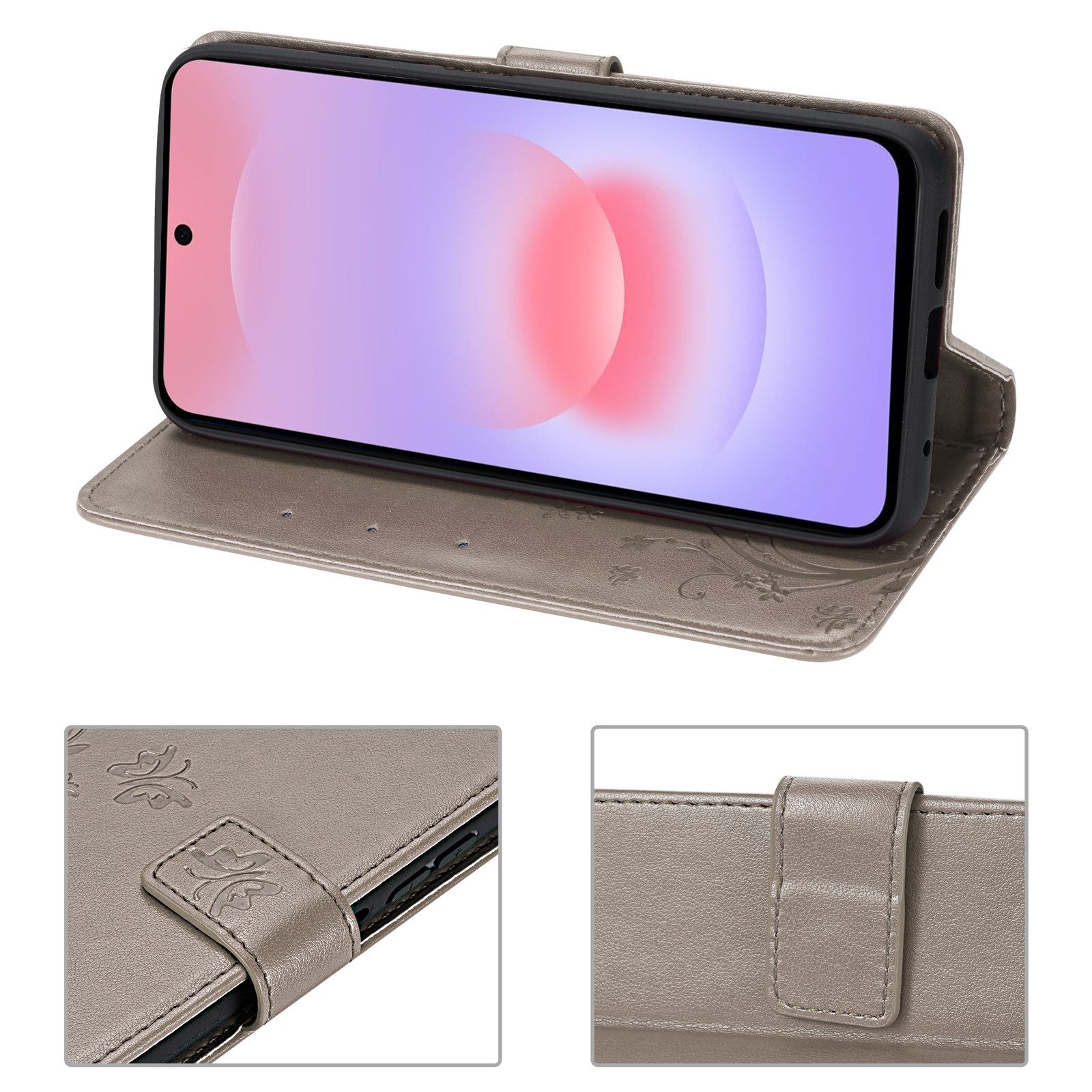 betterfon Handyhülle für Samsung Galaxy Modelle Klapphülle mit Kartenfächern, Bookstyle-Hülle mit Magnetverschluss, Smartstand & Kunstleder – Bild 5 von 5