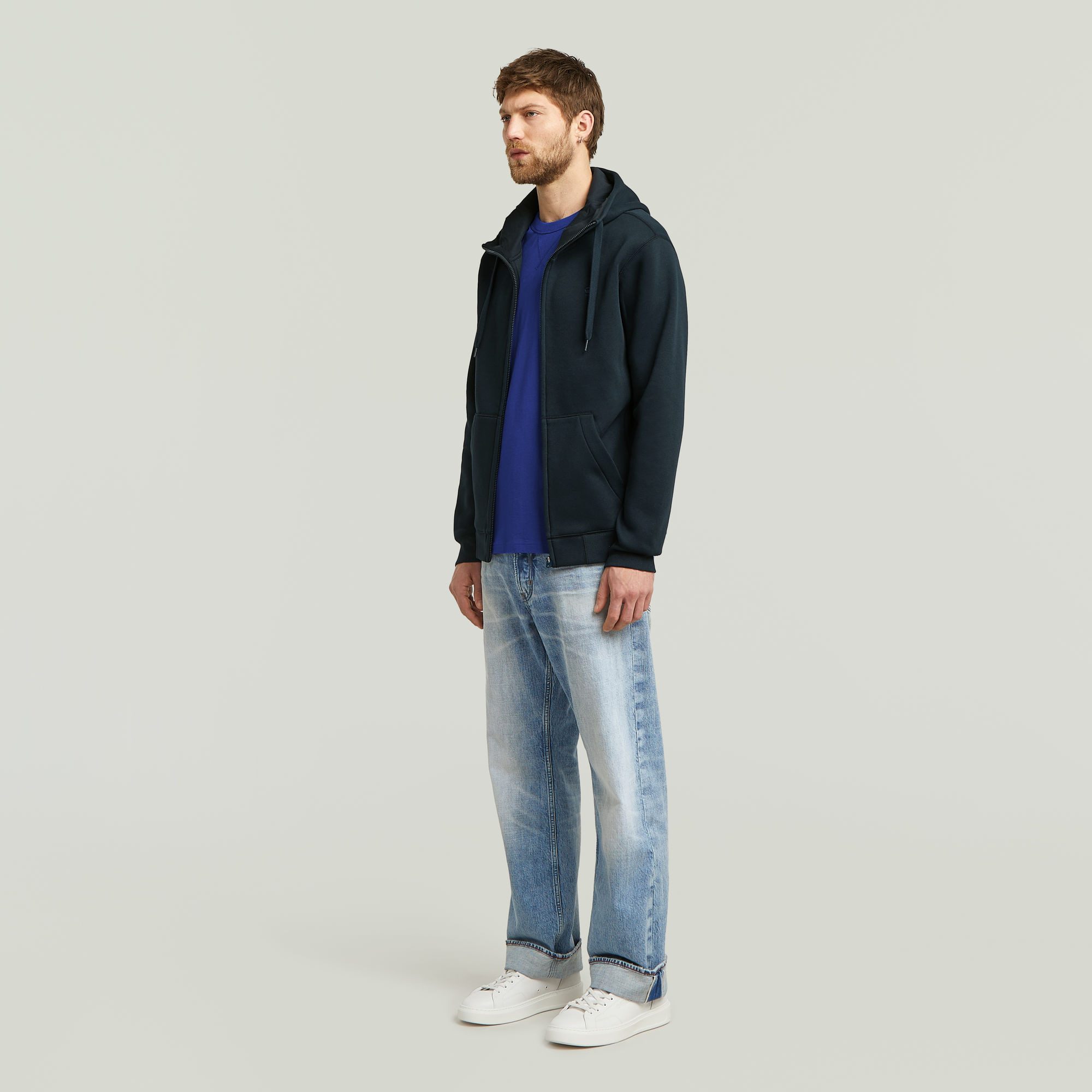 G-STAR Kapuzensweatjacke Premium Basic Hooded Zip Sweater