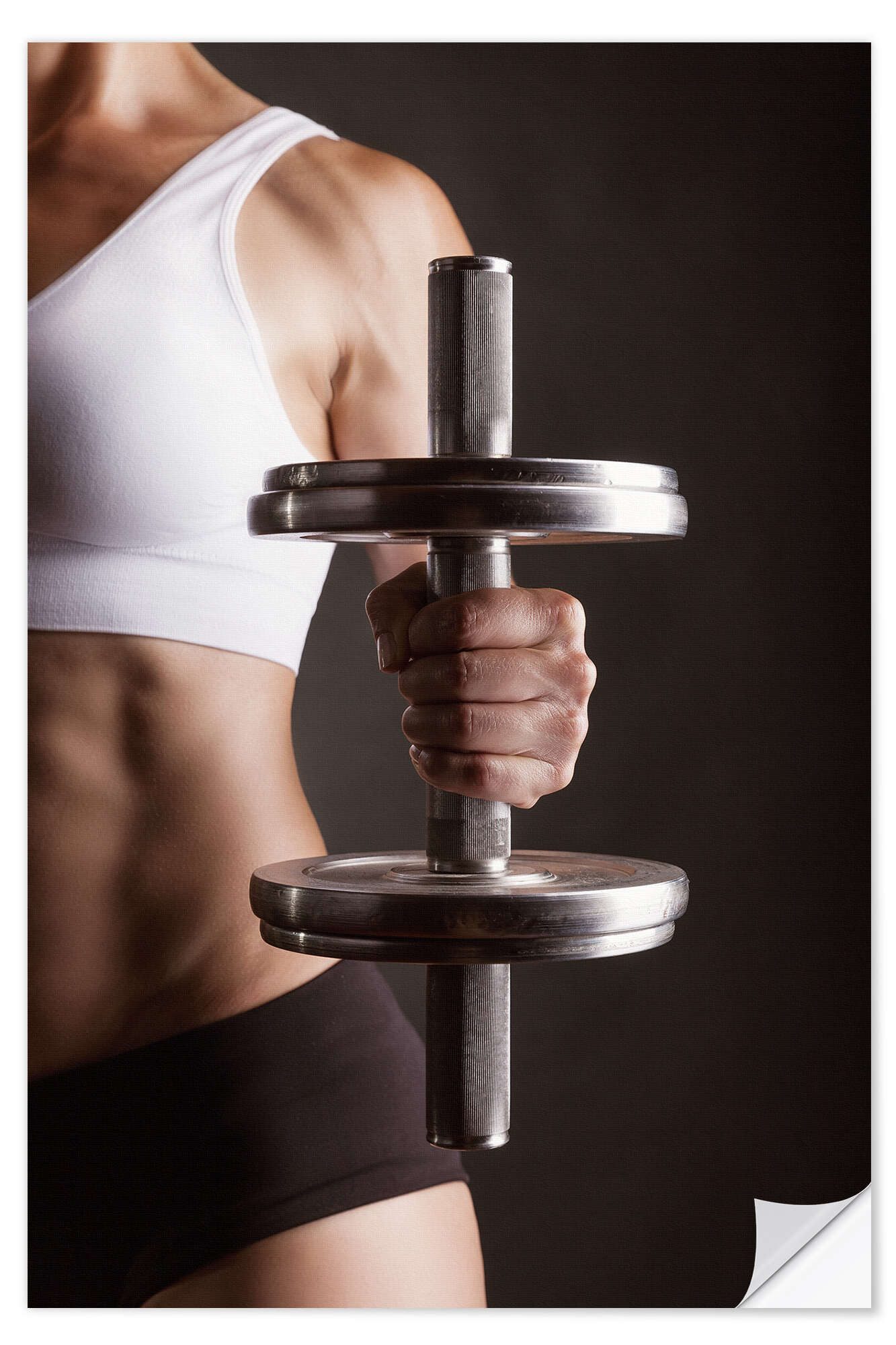 Posterlounge Wandbild Sportlerin beim Hanteltraining, Editors Choice, erhältlich als Poster, Leinwandbild, Wandsticker oder Acrylglasbild