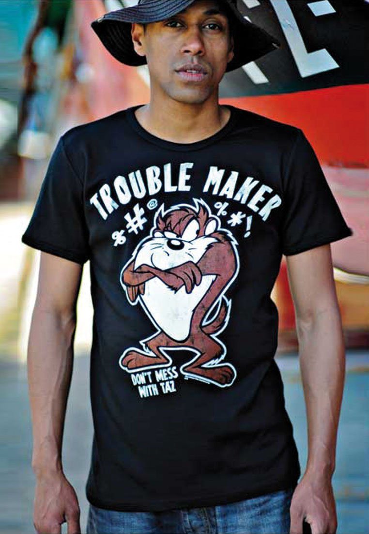 LOGOSHIRT T-Shirt Looney Tunes - Taz - Trouble Maker mit tollem Taz-Print