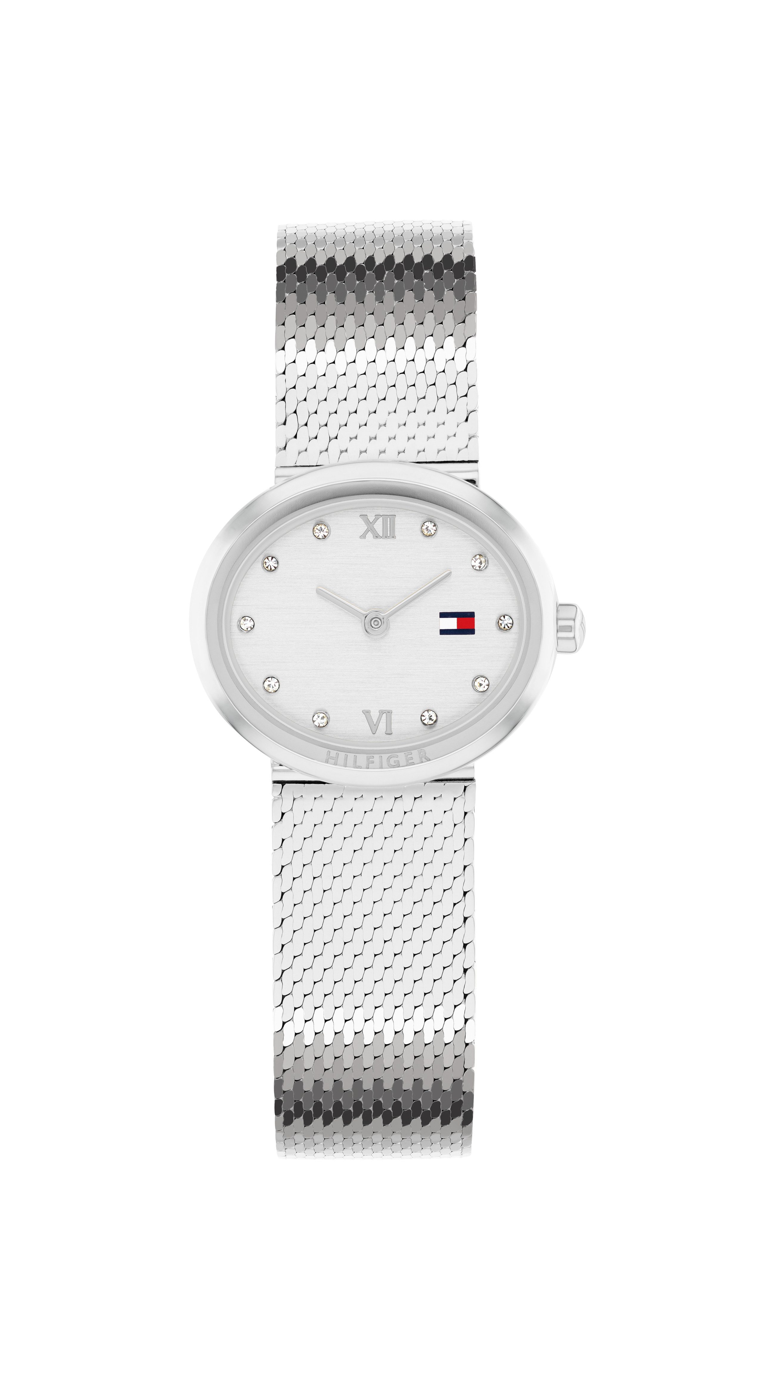 Tommy Hilfiger Quarzuhr MOIRA 1782846, Armbanduhr, Damenuhr, Edelstahlarmband, analog, Glaskristalle