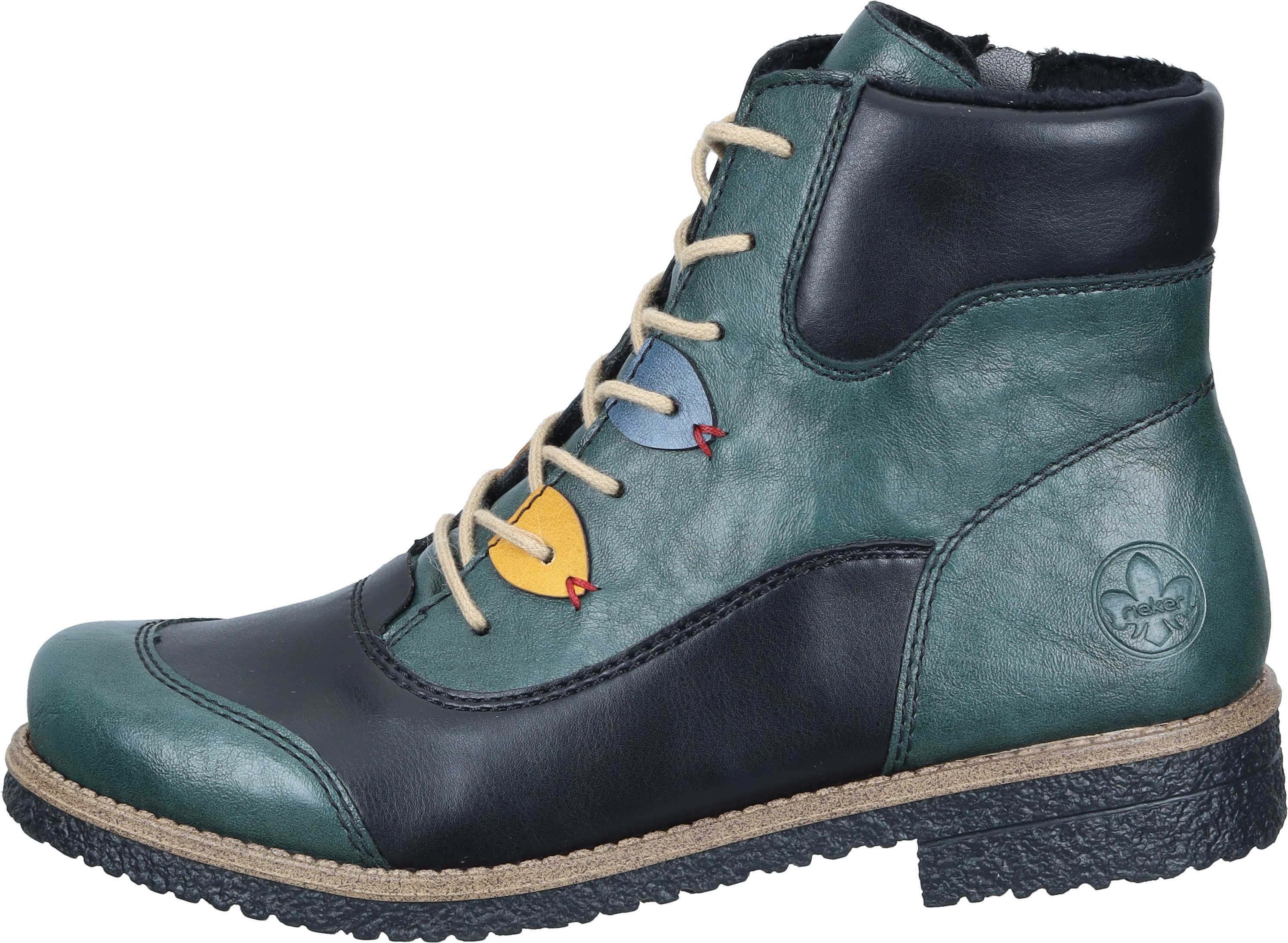 Rieker Stiefeletten Schnürstiefelette aus strapazierfähigem Synthetik günstig online kaufen