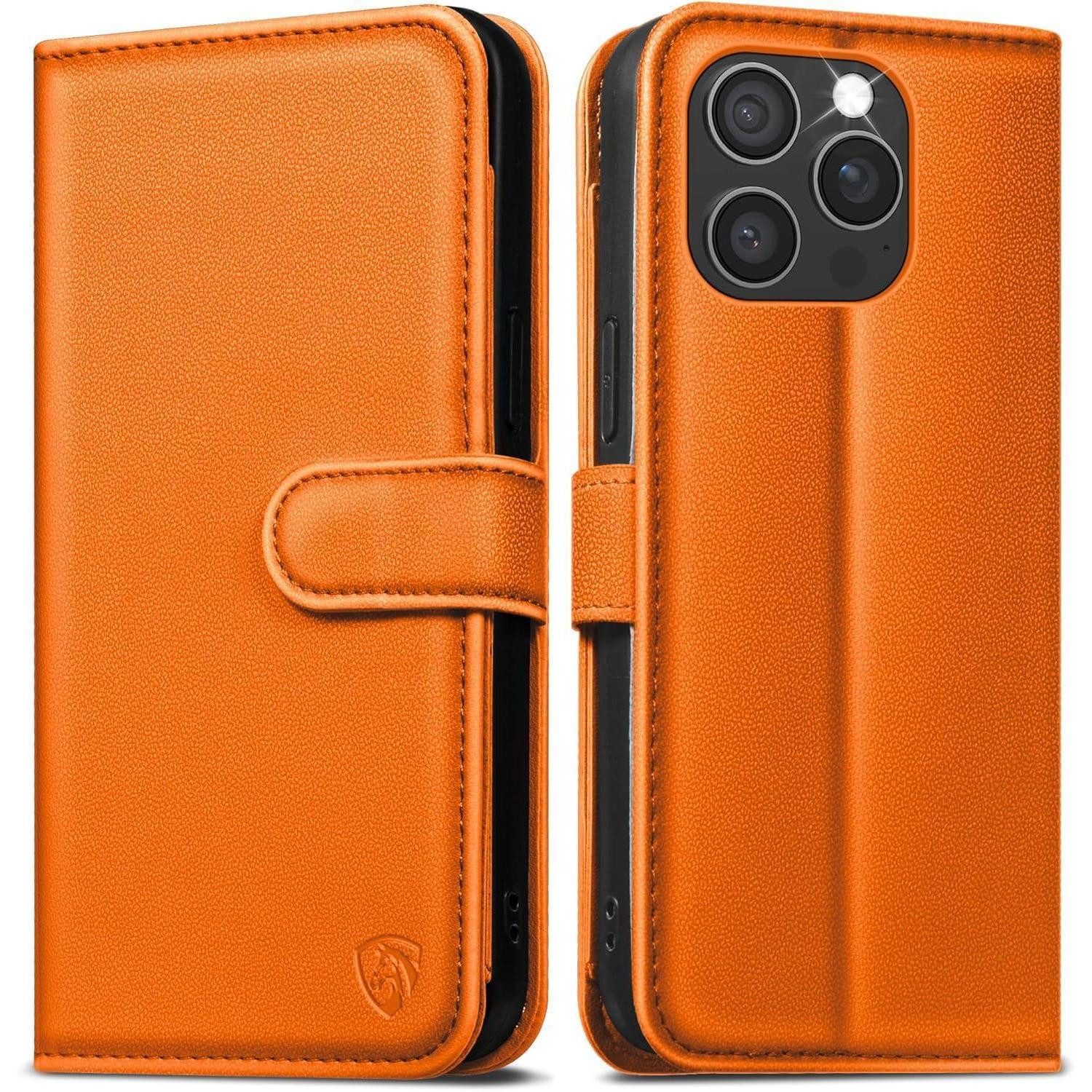 LuxusKollektion Flip Case Handyhülle iPhone 16 ProMax Klapphülle Für iPhone 16 Pro Max Orange