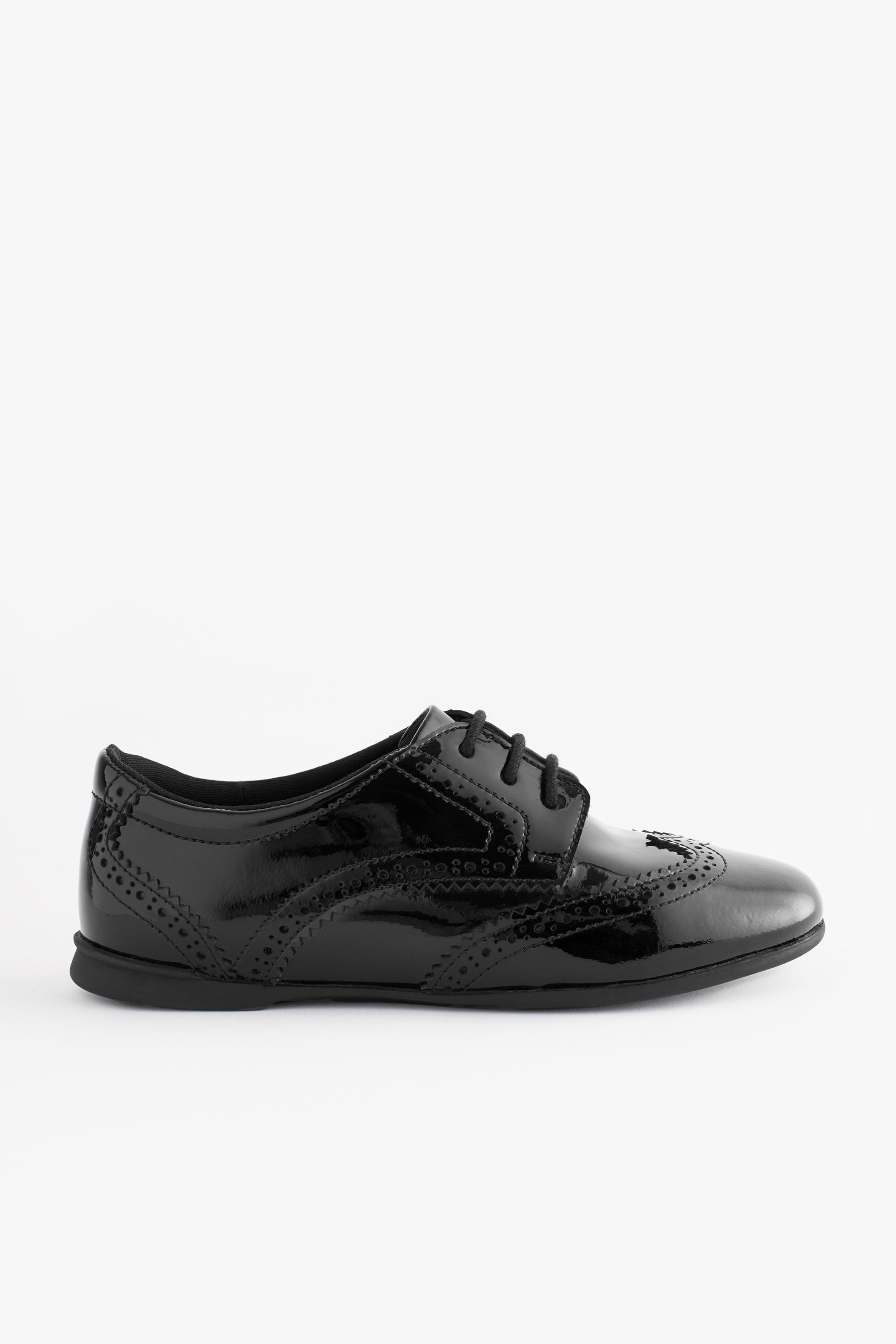 Next Brogue-Schnürschuhe aus Leder, schmale Passform Budapester (1-tlg)