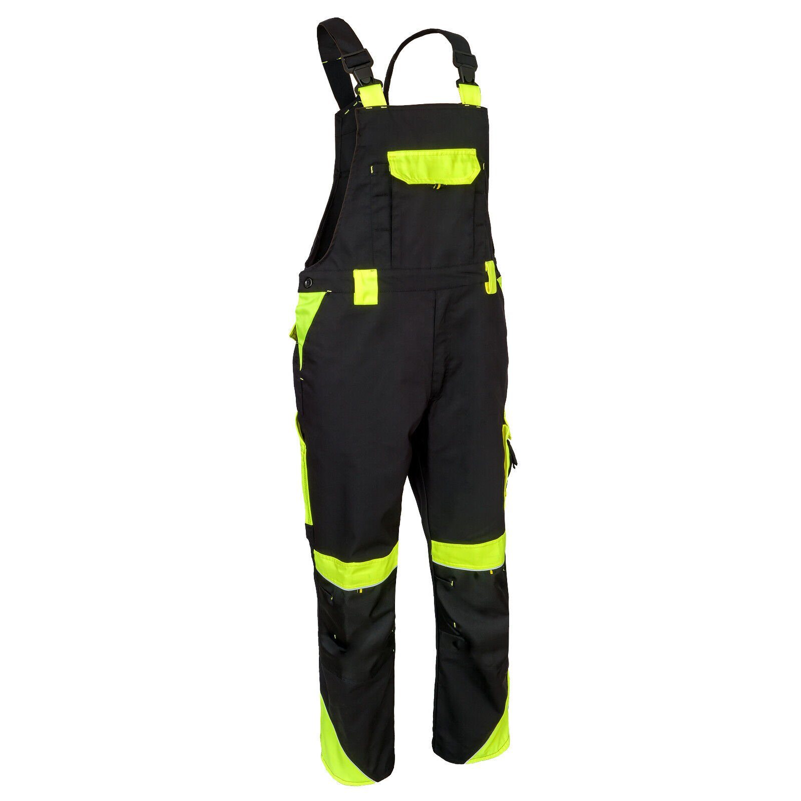 Urgent Arbeitslatzhose Arbeitslatzhose Berufshose Bauarbeiter Latzhose Warnhose Gelb Cargo