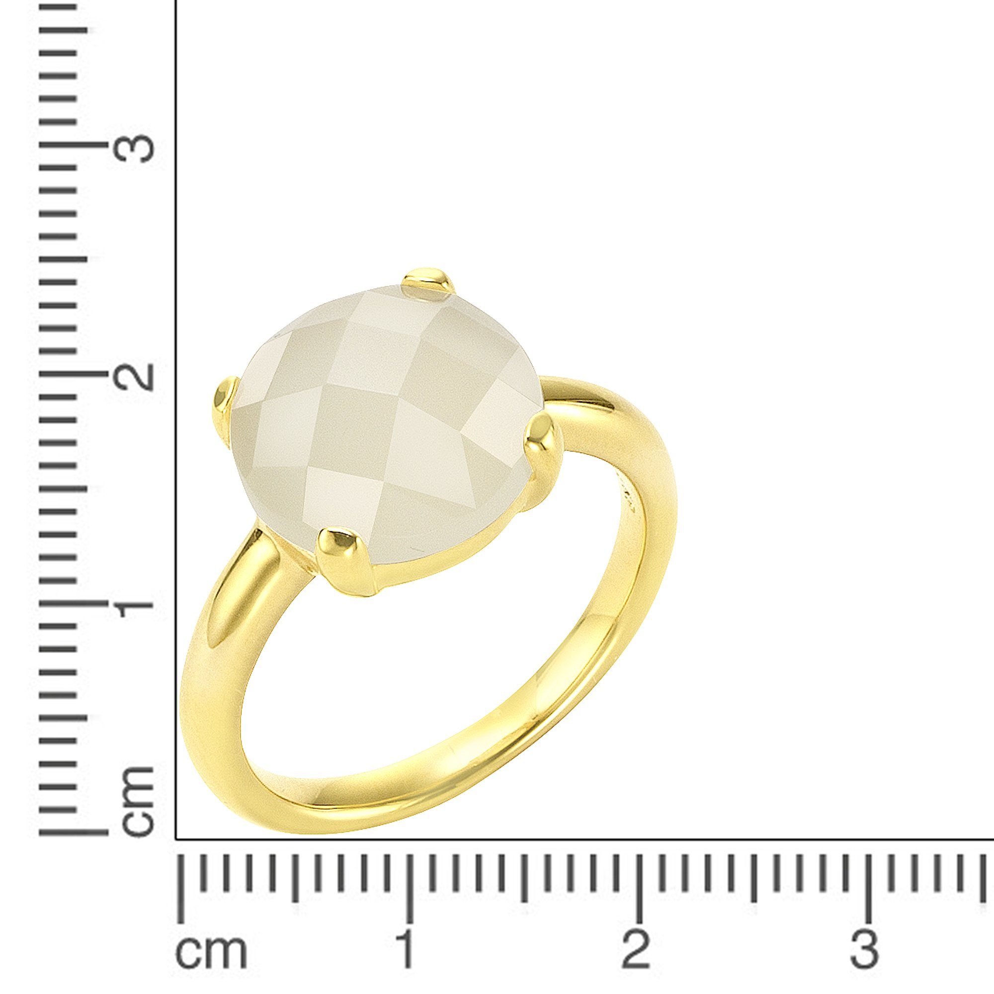 Jamelli Fingerring 925 Silber vergoldet mit Mondstein günstig online kaufen