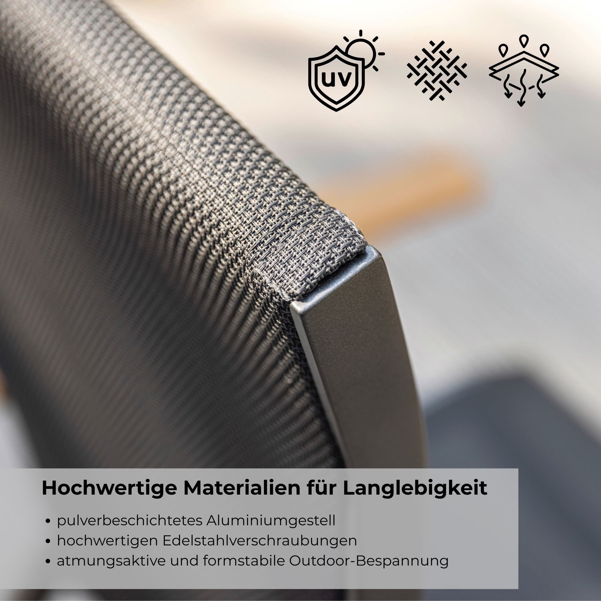 KETTLER Sessel Kettler SLEEK CURVE Multipositionssessel Gartensessel Anthrazit /