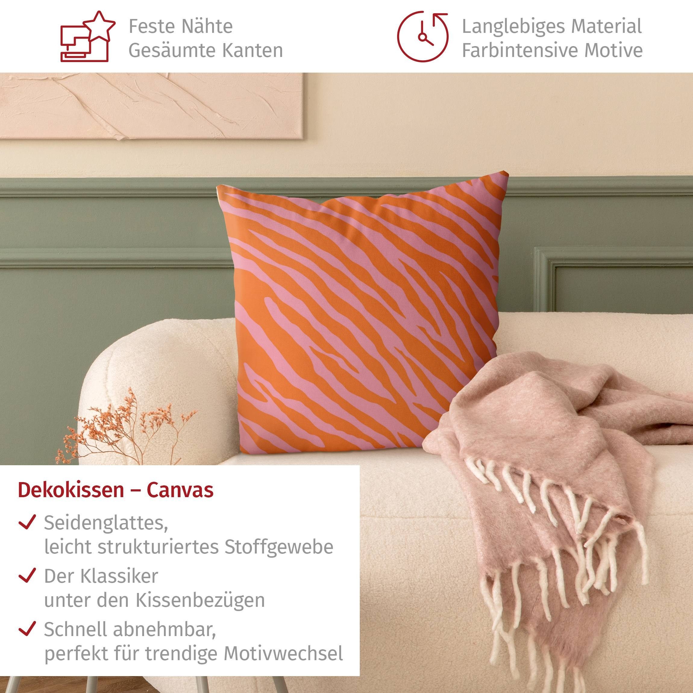 Bilderdepot24 Dekokissen drinnen Kissenhülle/ Sofakissen/ Zierkissen orange Muster Pop Art, Bezug mit / ohne Füllung Zierkissen Outdoor Sofa Bett