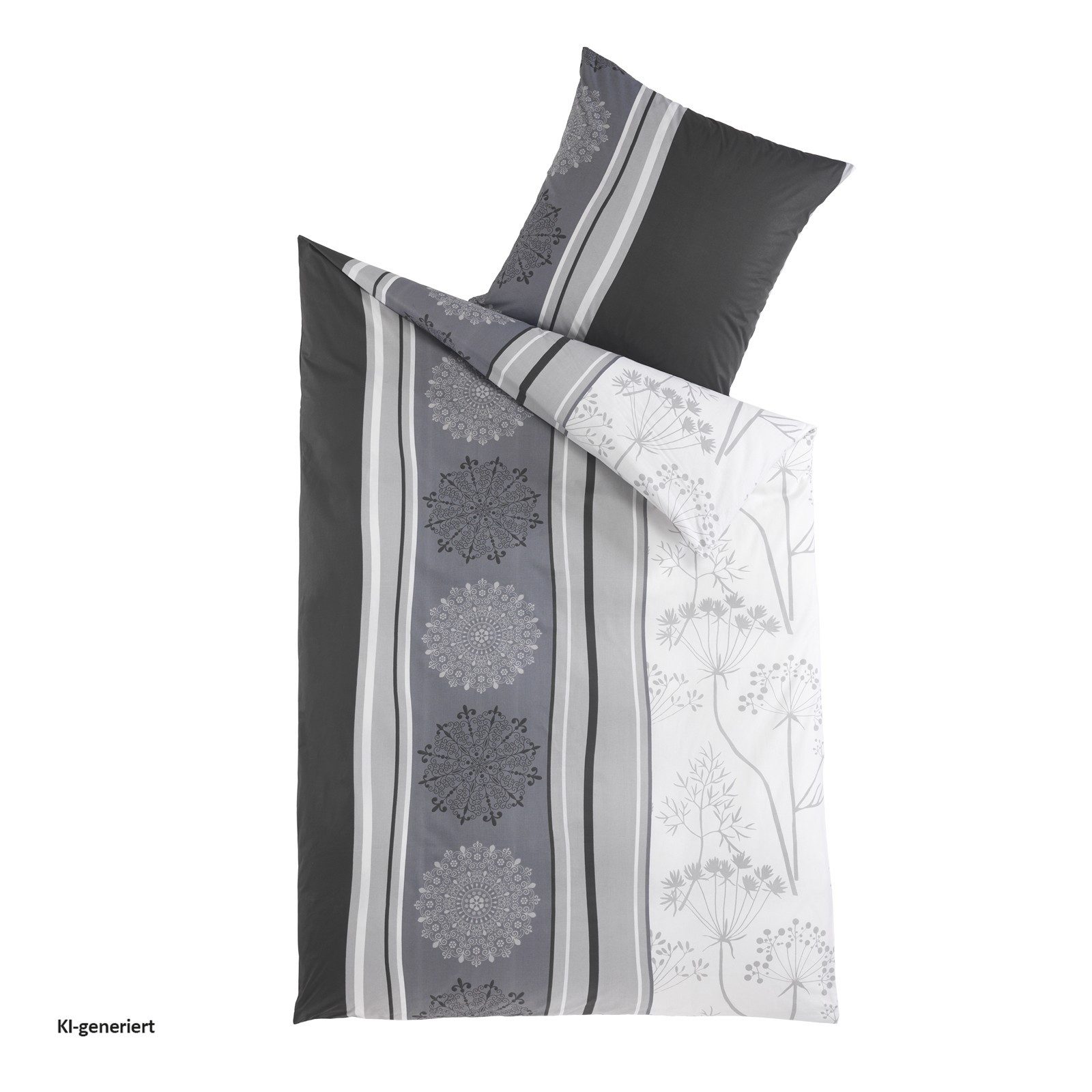 HTI-Living Bettwäsche Baumwoll-Bettwäsche 135 x 200 2 teilig, 100% Baumwolle, 1 teilig, glatt und hautfreundlich