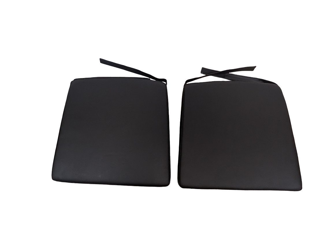 Sedex Sitzkissen 2x Sitzpolster LARISSA Kunstleder Schwarz