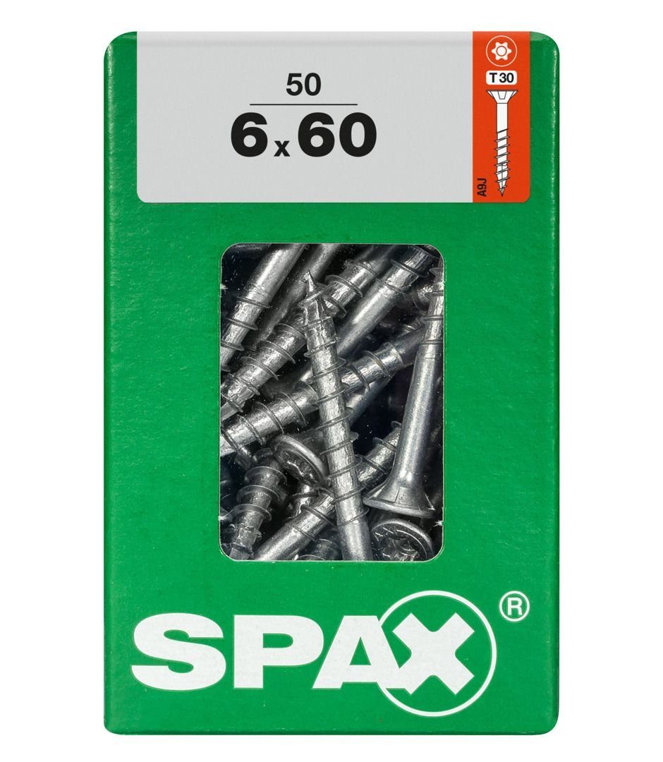 SPAX Holzbauschraube Spax Universalschrauben 6.0 x 60 mm TX 30 Senkkopf