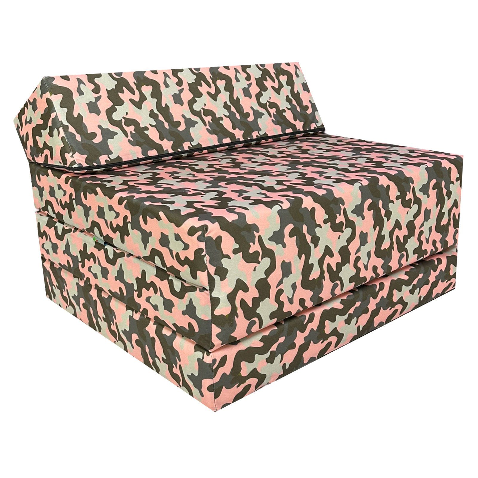 Klappmatratze Klappmatratze Gästematratze "CAMO" mit Kopfteil Größe 200x70x10cm, FORTISLINE Pink