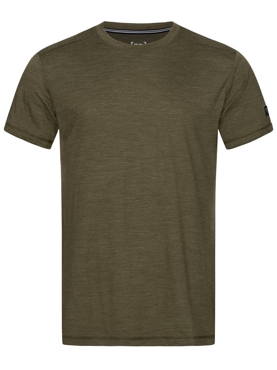 SUPER.NATURAL T-Shirt Super.natural M Essential Short-sleeve Herren Green Grey Melange