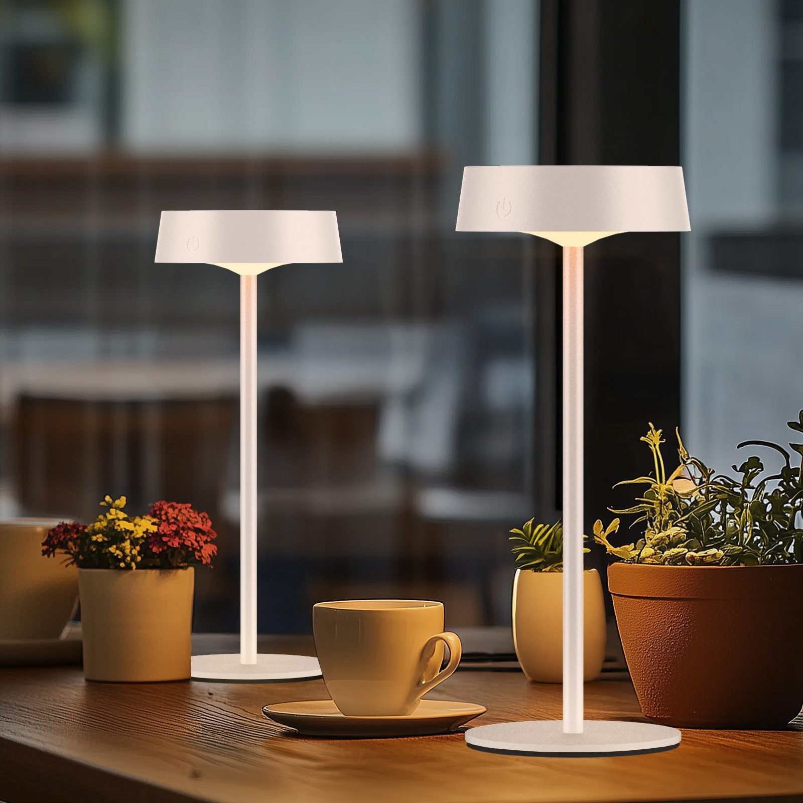 STANBOW Tischleuchte LED Tischleuchte,Solarleuchte,dimmbare Schreibtischlampe 3CCT, Farbwechsler, LED fest integriert, Memory-Funktion,IP65 Wasserdichte Solarleuchte für den Außenbereich