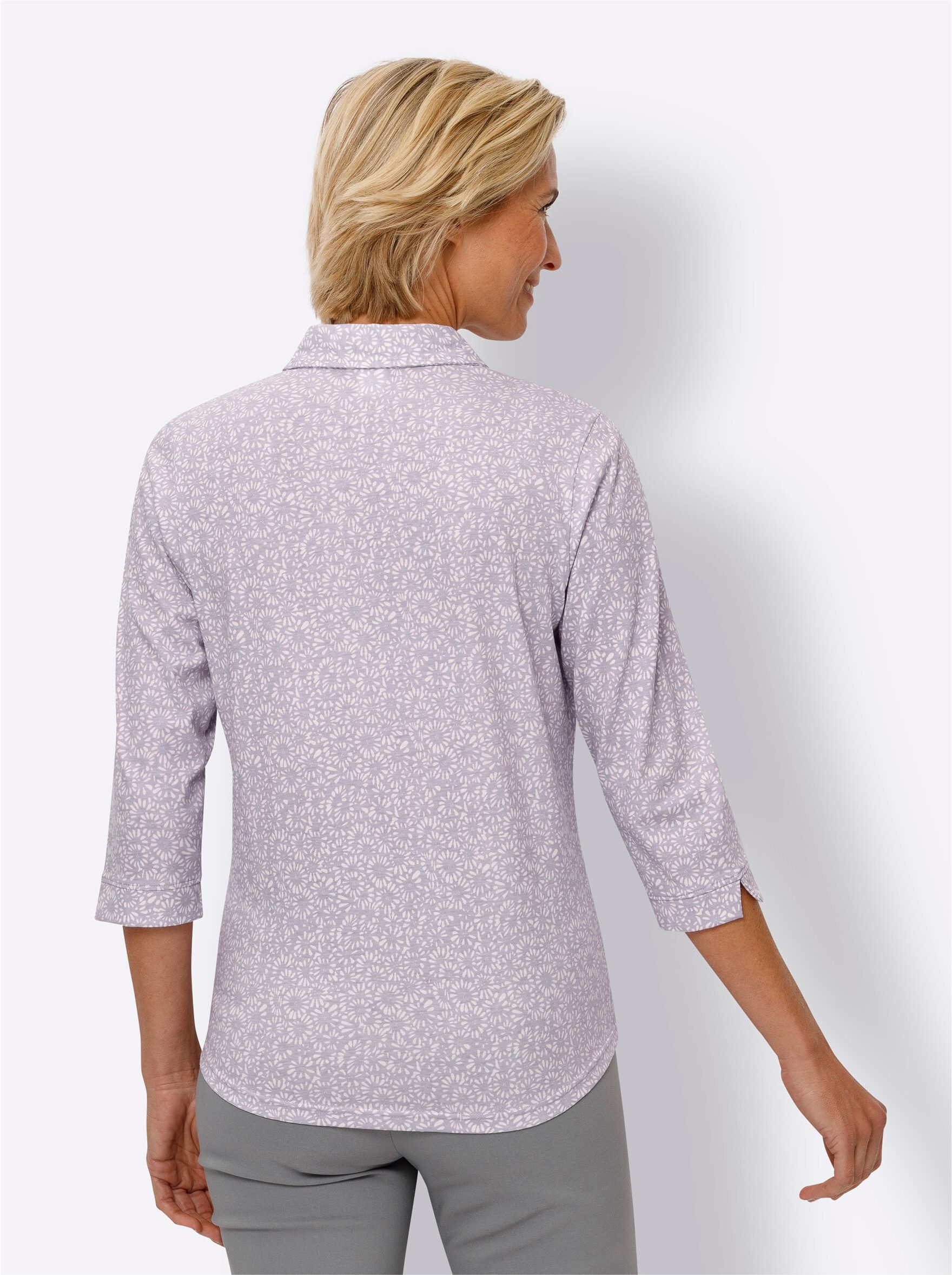 Sieh an! Klassische Bluse Druckbluse günstig online kaufen