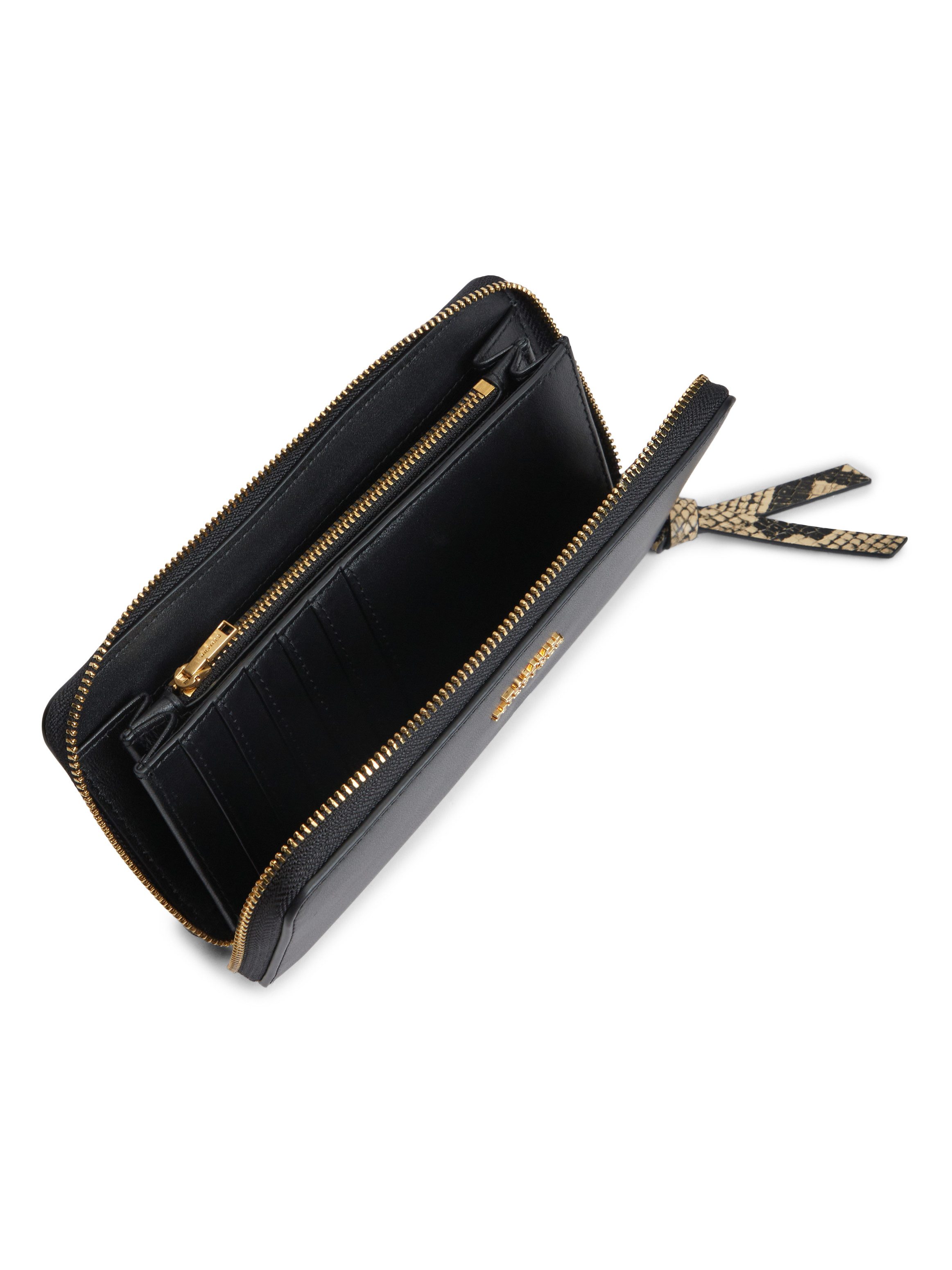 Tommy Hilfiger Geldbörse TH LEATHER LRG ZA WALLET, Damen Geldbeutel, Portemonnaie mit Detail in Reptilienoptik – Bild 3 von 4