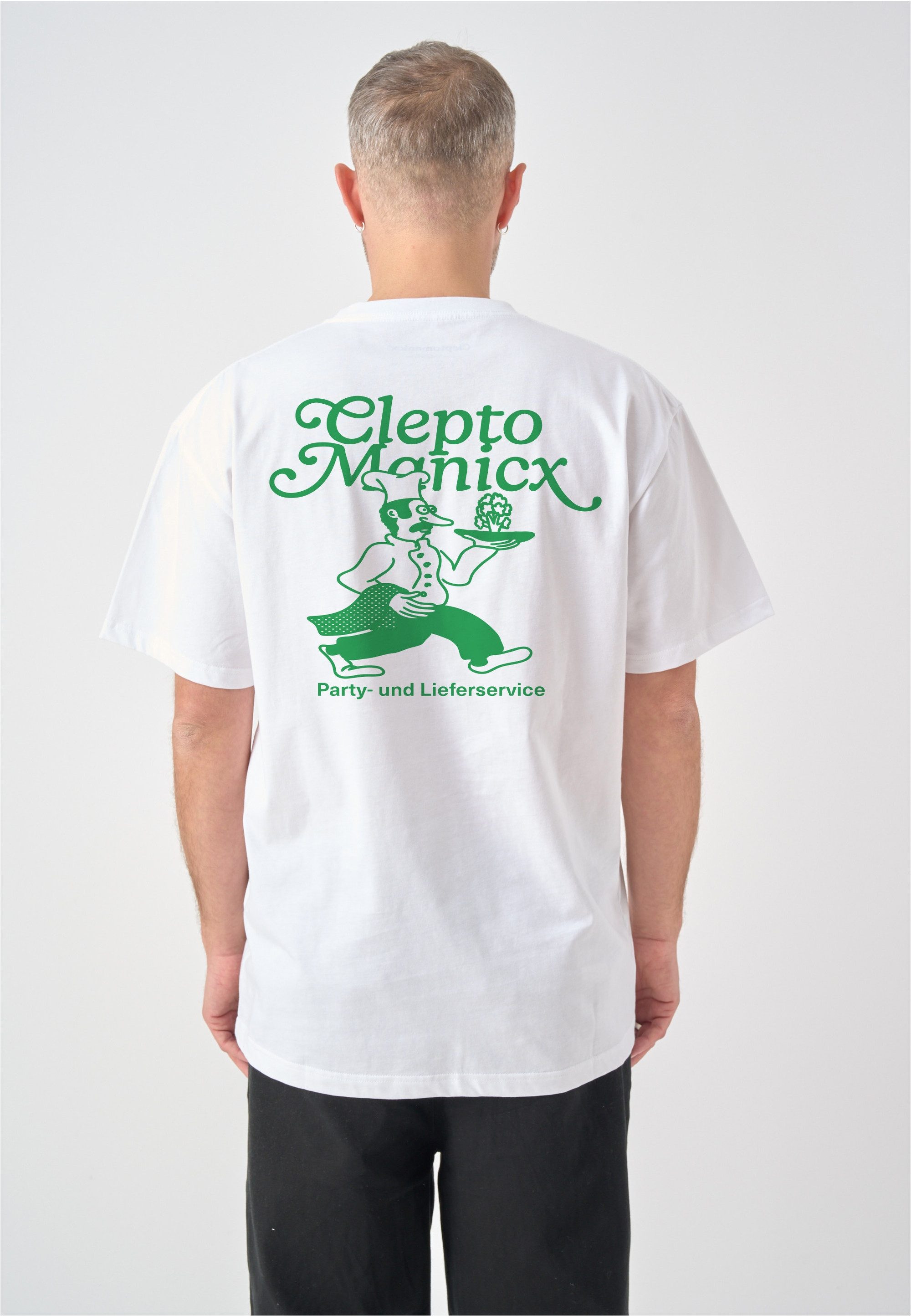 Cleptomanicx T-Shirt Partyservice mit großem Rückenprint