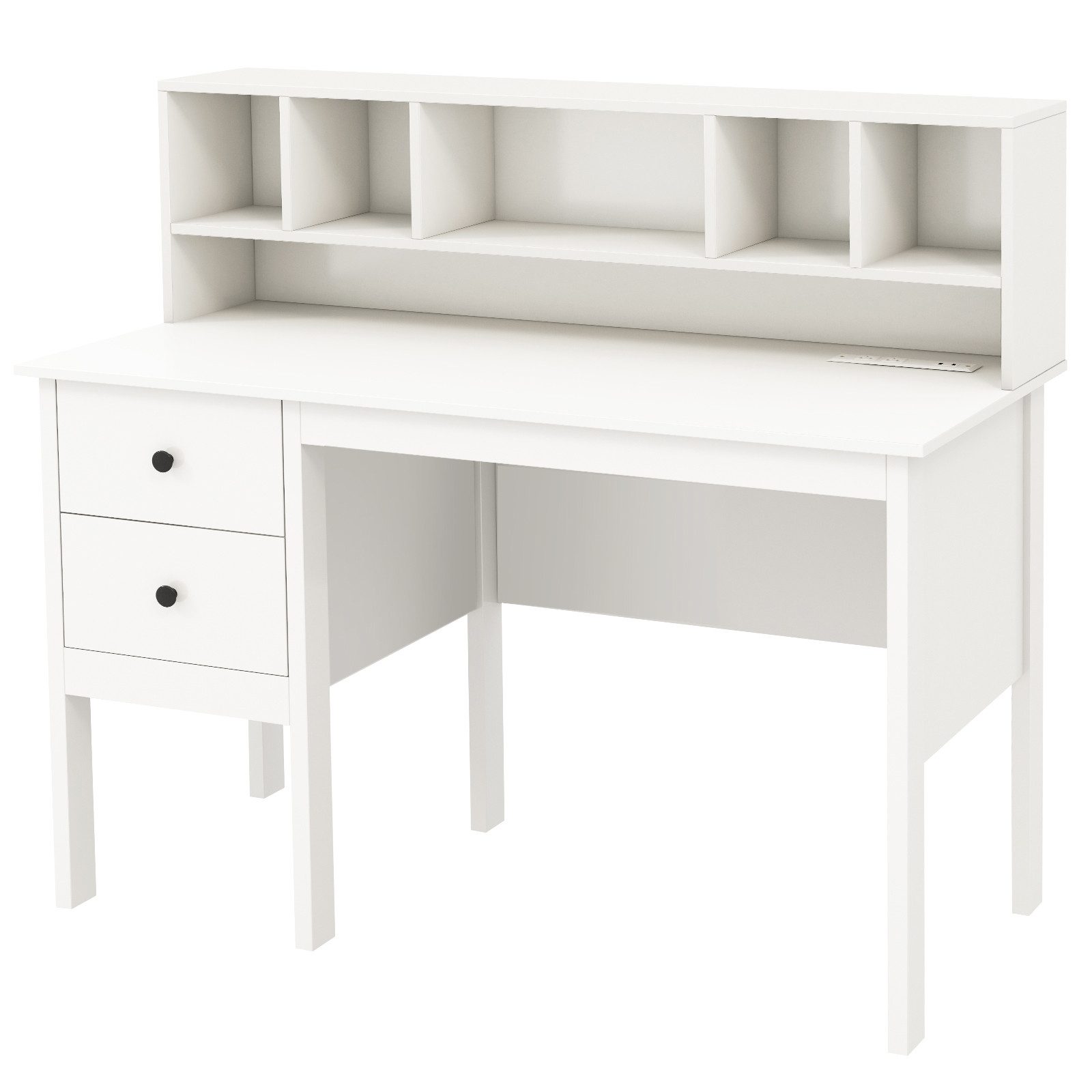 COSTWAY Schreibtisch, mit 2 Schubladen & 5 Fächern, bis 95kg, 120x60x110cm