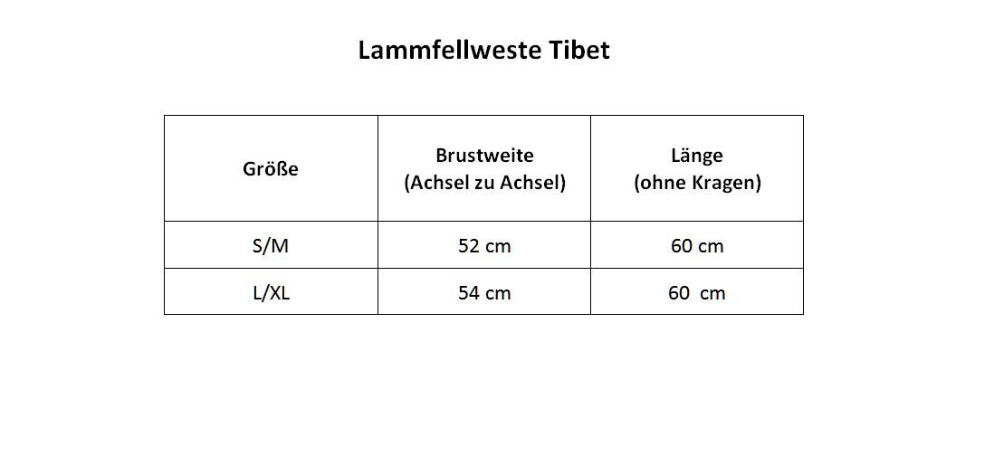 Hollert Fellweste Lammfellweste Tibet Beige