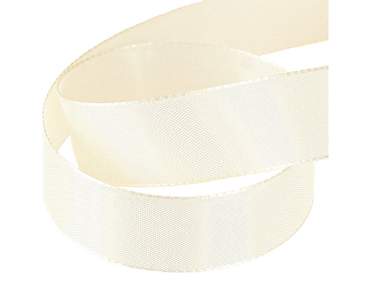 Thumbnail - Viana Dekoband Geschenkband Dekoband Creme 25mm 50m Taft Hochzeit Deko